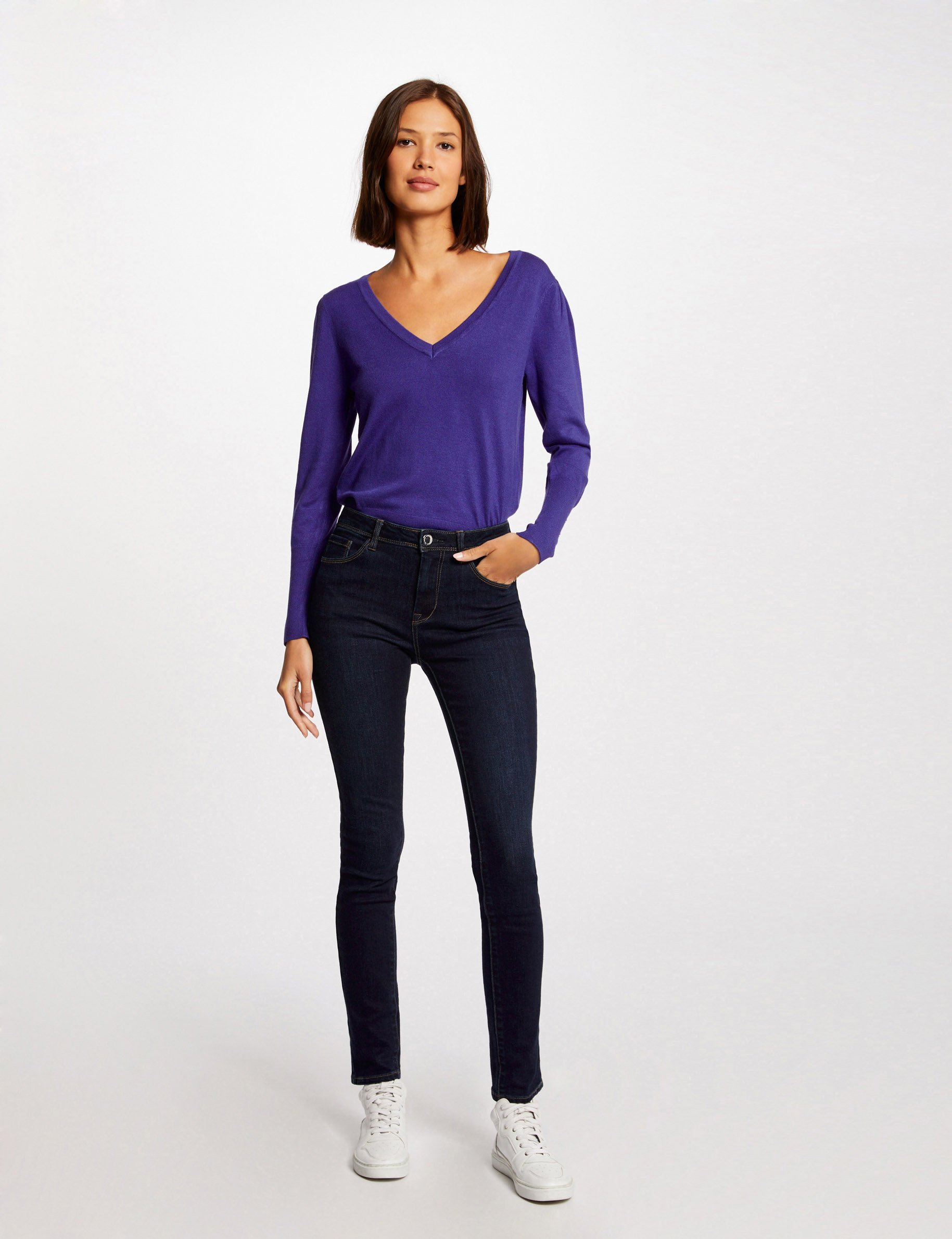 Morgan Pull Manches Longues Avec Col Superposé