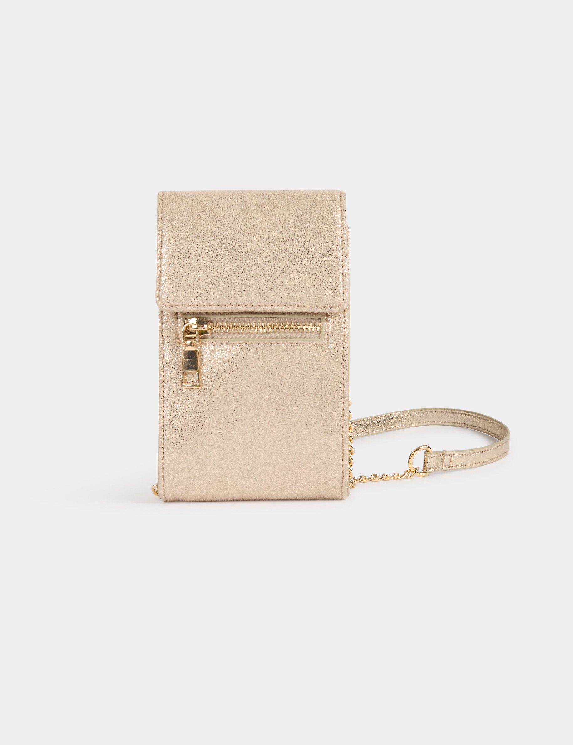 pochette telephone metallise jaune or femme Pochette téléphone métallisé jaune or femme