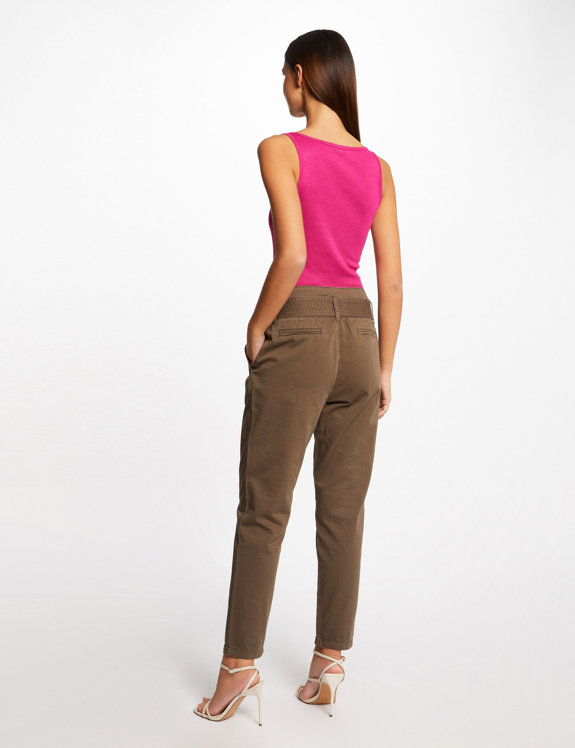 Débardeur bretelles larges avec chaînes rose fonce femme Débardeur bretelles larges avec chaînes rose fonce femme