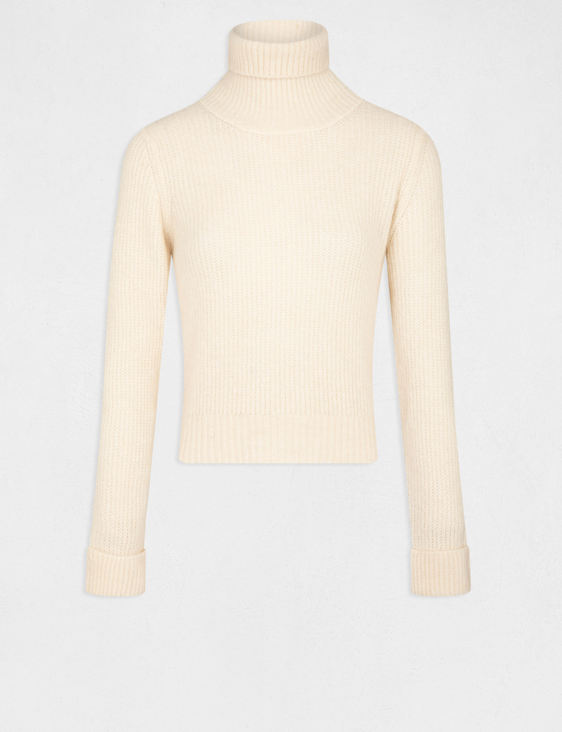 pull manches longues col roule ivoire femme Pull manches longues col roulé ivoire femme