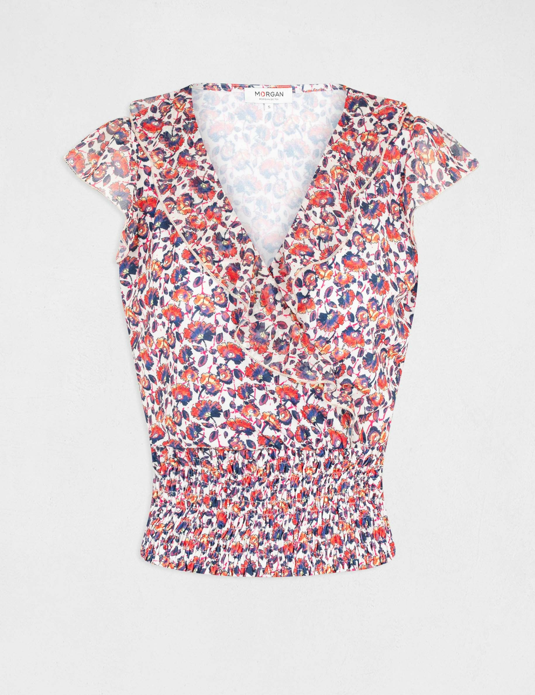 T-shirt manches courtes imprimé floral rose femme T-shirt manches courtes imprimé floral rose femme