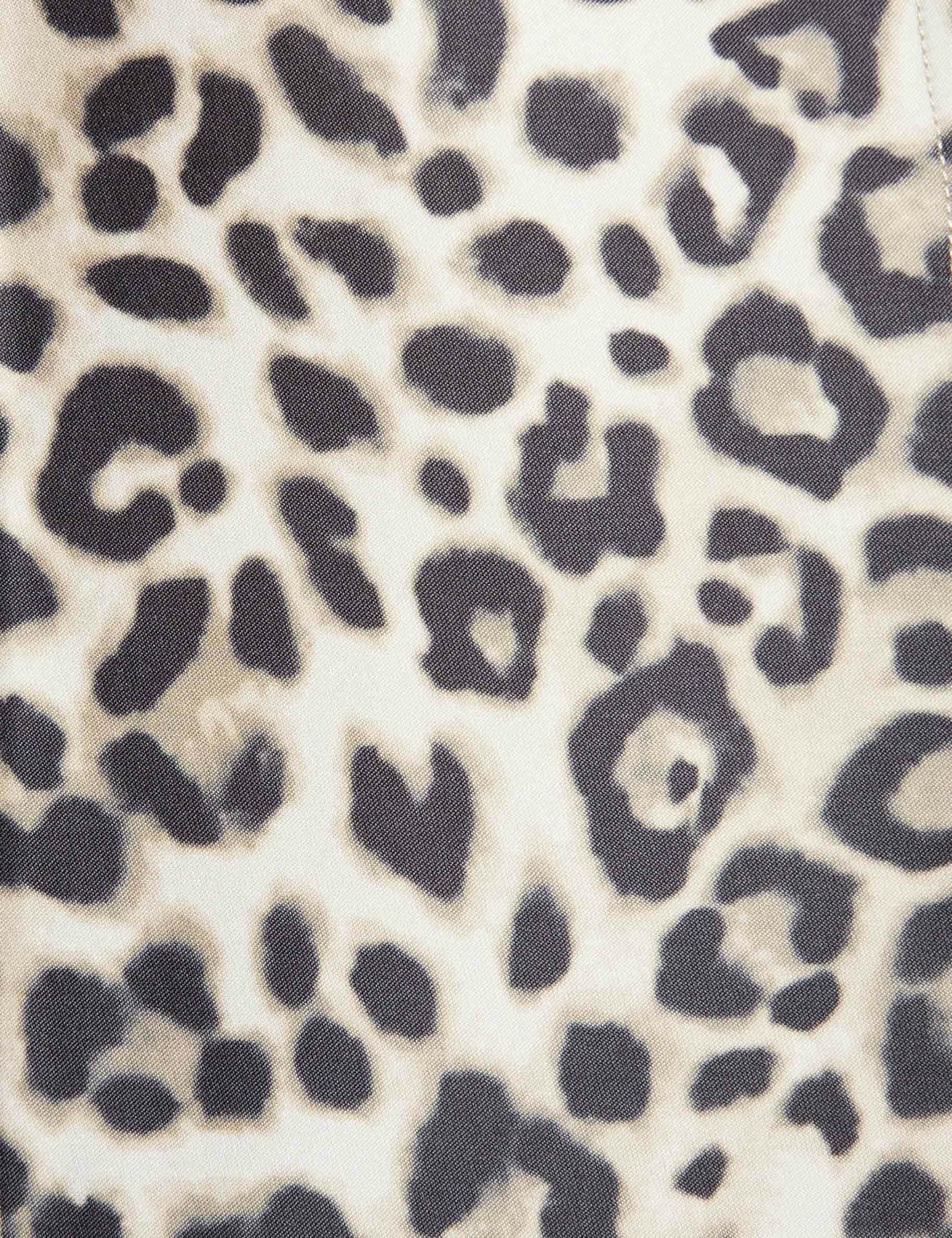 trench droit ceinture imprime leopard multico femme Trench droit ceinturé imprimé léopard multico femme