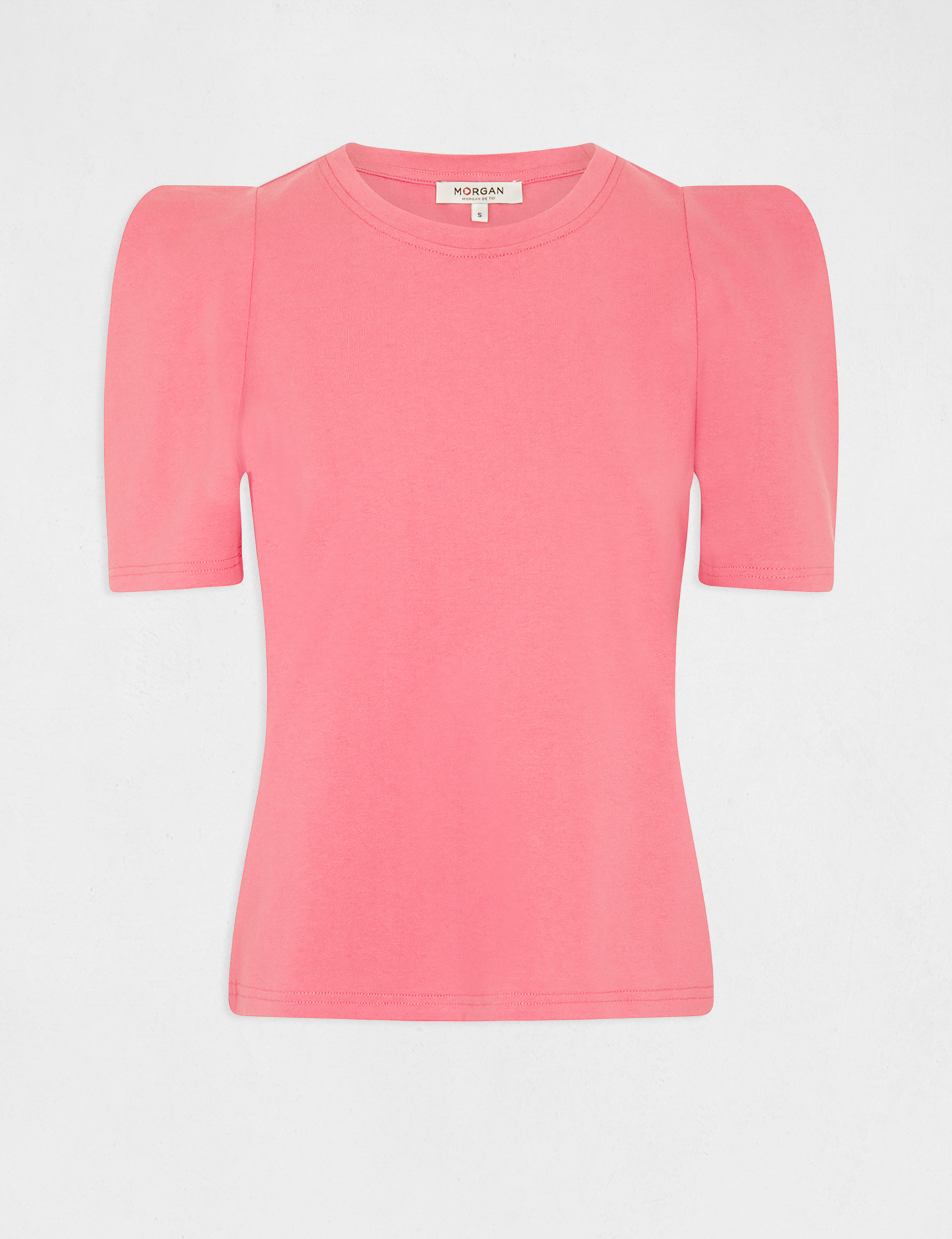 T-shirt manches courtes à épaulettes rose femme T-shirt manches courtes à épaulettes rose femme