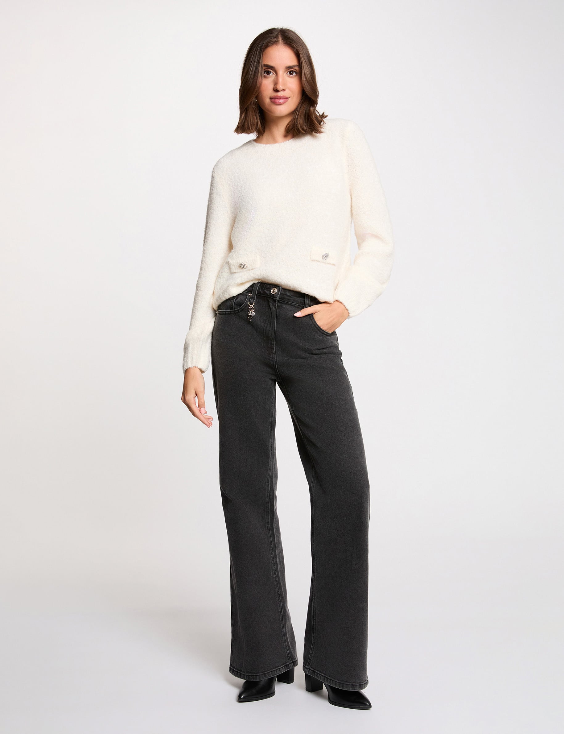 Pull en polaire Sherpa pour femme - CRAGHOPPERS - Inessa - Calico - Beige - 44 Calico - Prêt-à-Porter