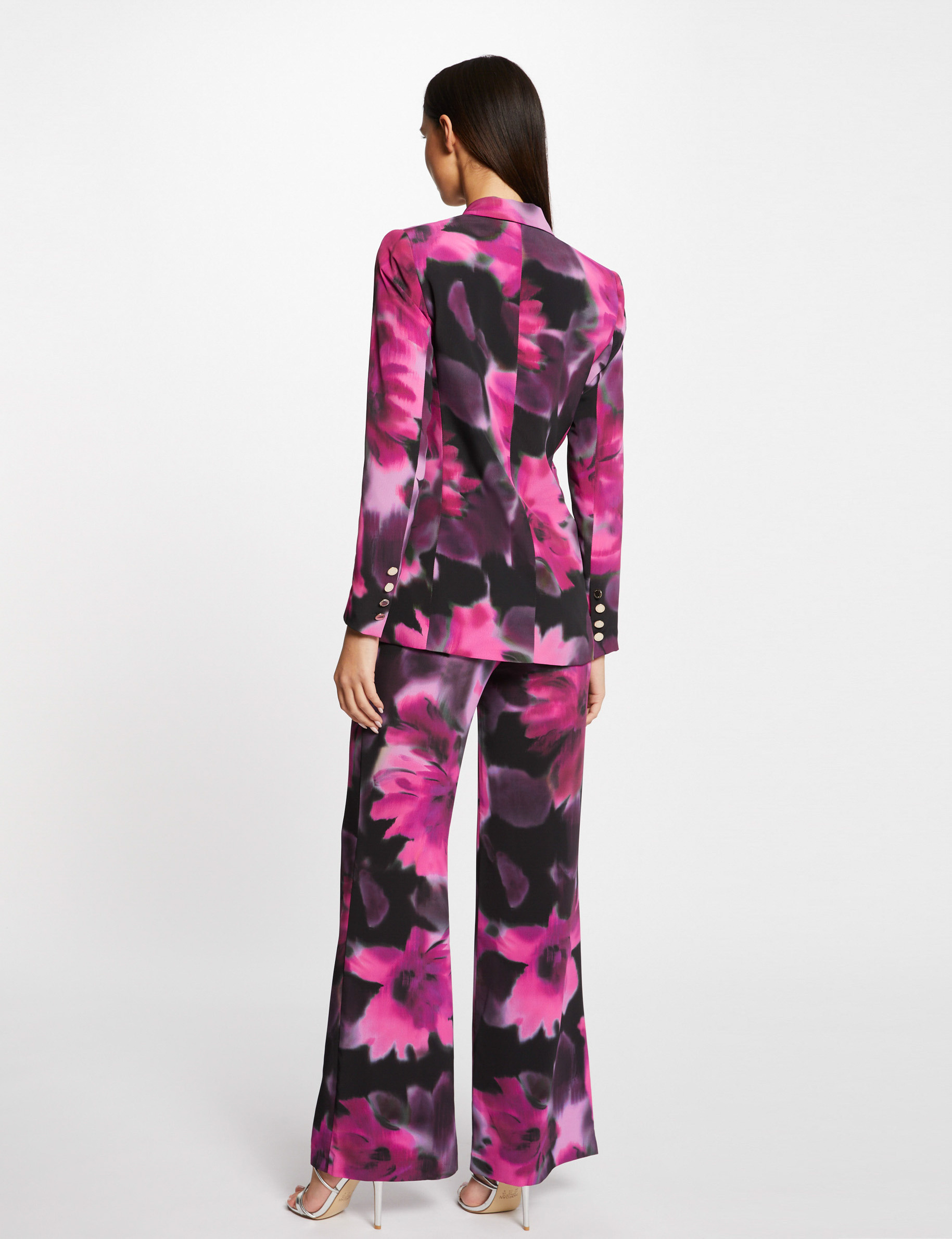 Pantalon large fluide imprimé floral multico femme Pantalon large fluide imprimé floral multico femme