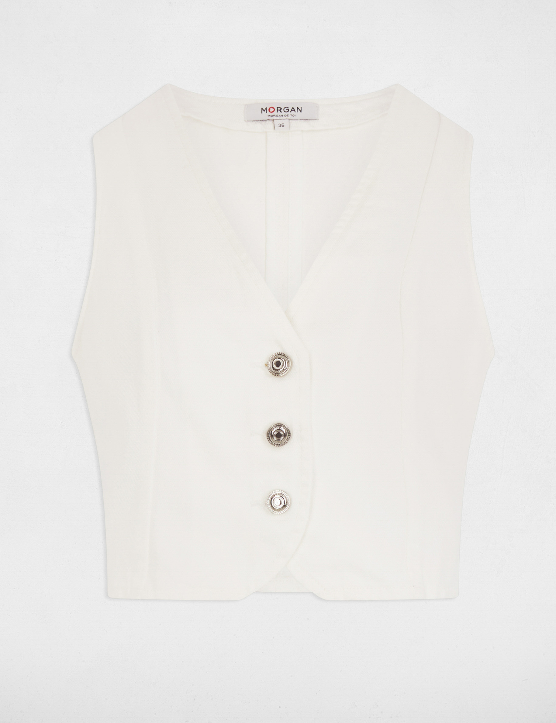 veston sans manches jean blanc femme Veston sans manches jean blanc femme