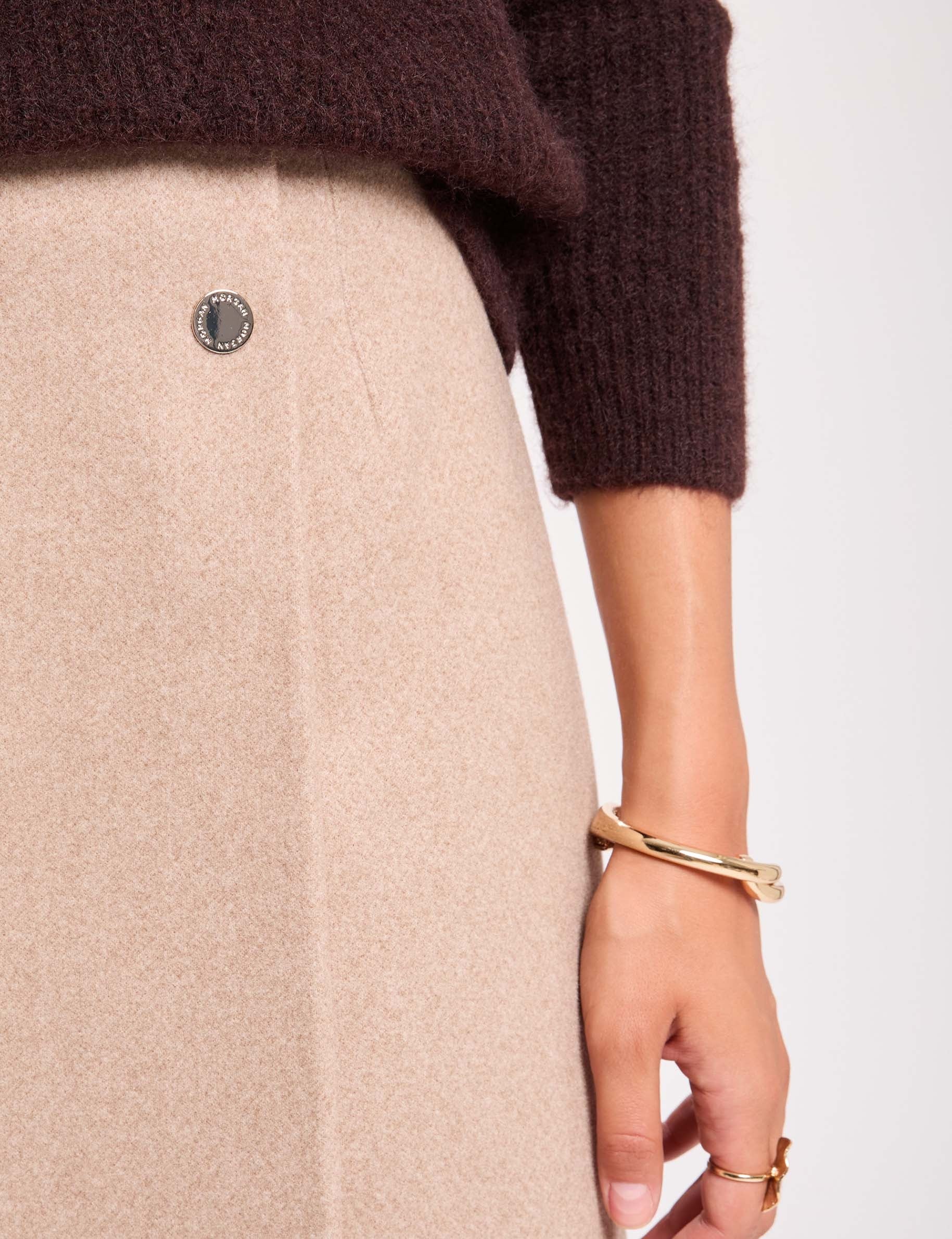 Jupe courte beige moyen femme