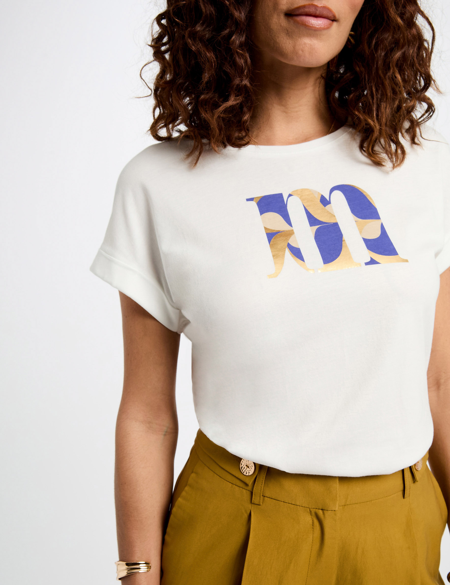 t shirt a inscription blanc femme T-shirt à inscription blanc femme
