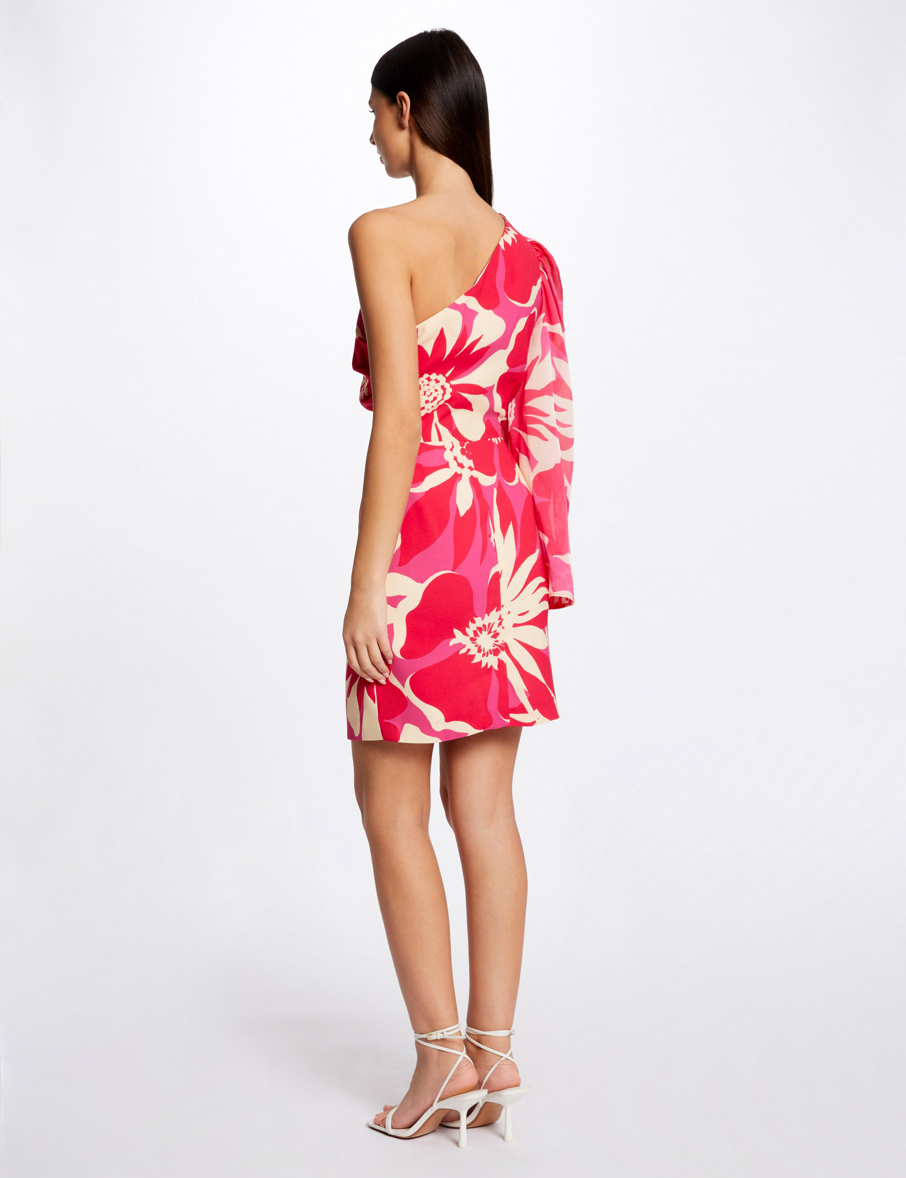 Robe ajustée asymétrique imprimé floral multico femme Robe ajustée asymétrique imprimé floral multico femme