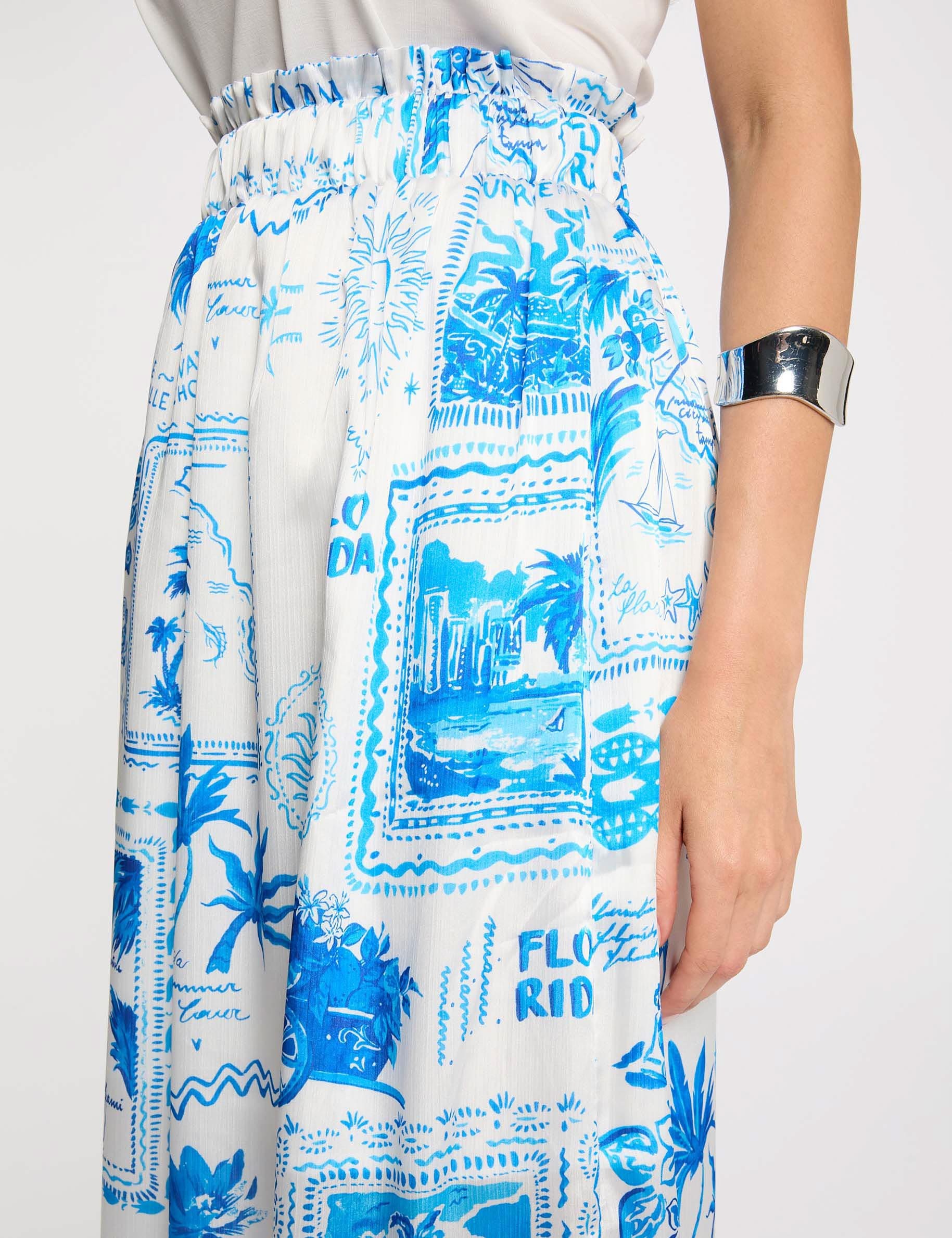 Jupe longue imprim&eacute;e multicolore femme