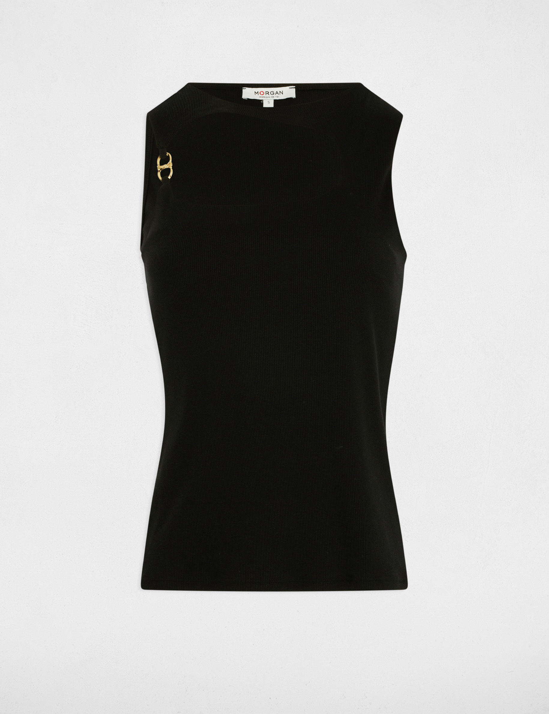 t shirt sans manches noir femme T-shirt sans manches noir femme