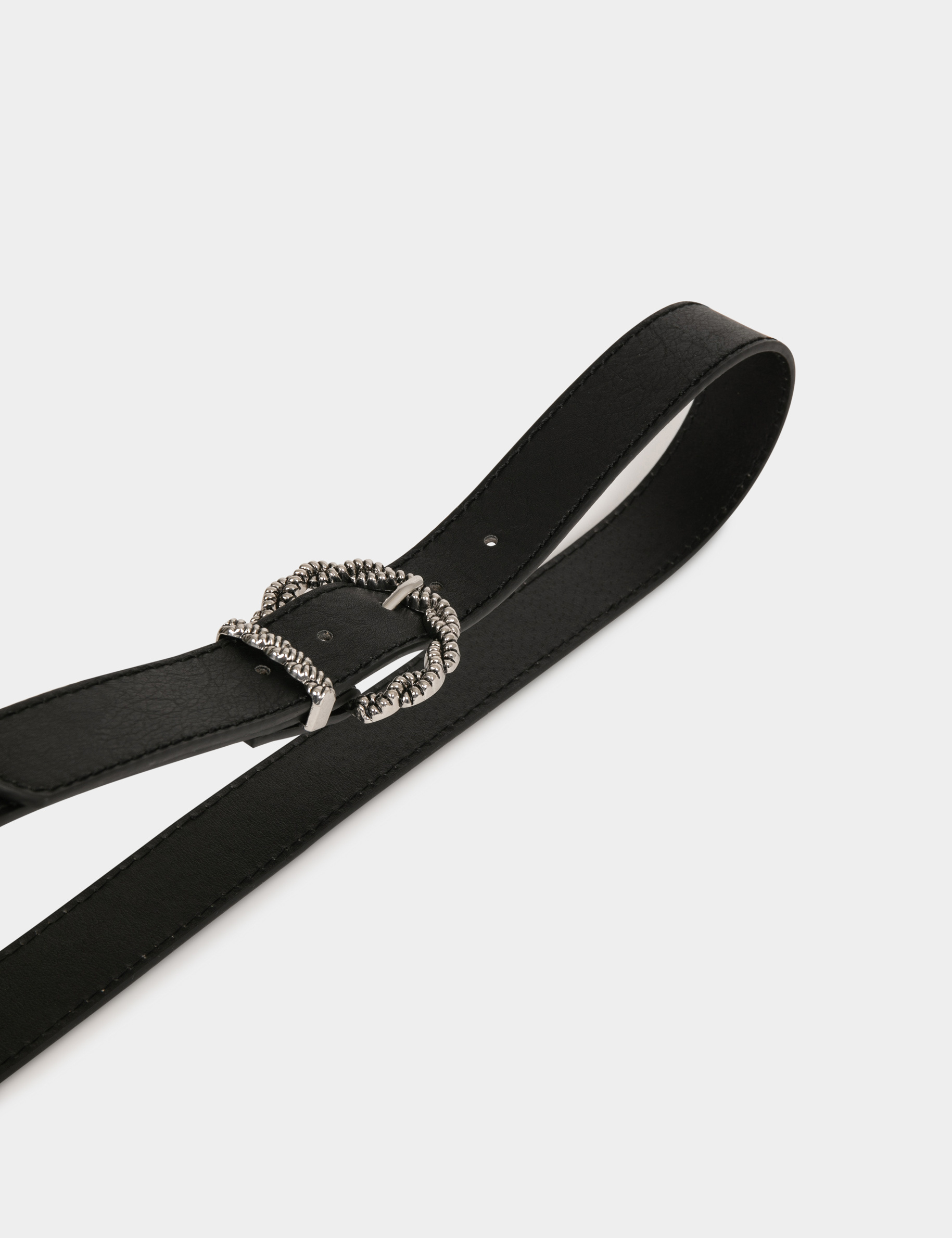 Ceinture avec boucle noir femme