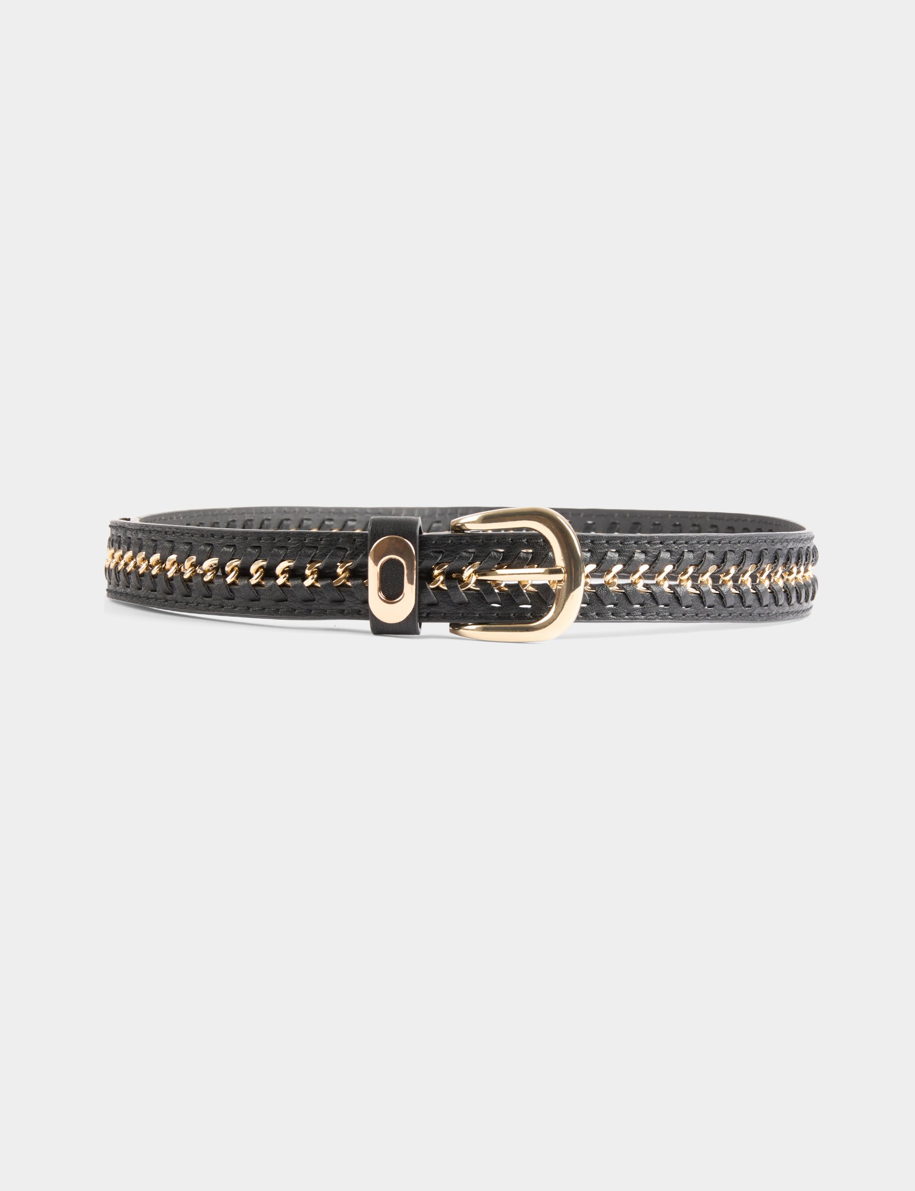 ceinture details chaines noir femme Ceinture détails chaînes noir femme