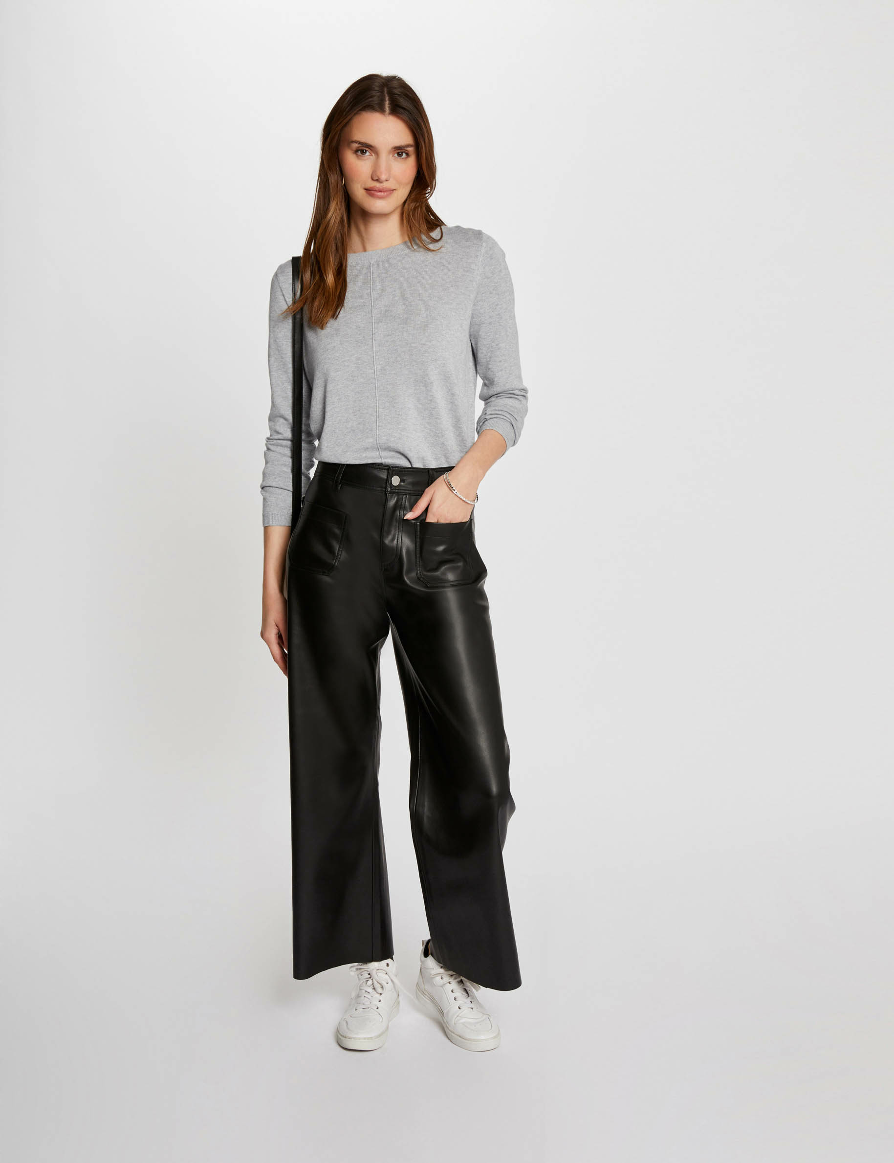 Pantalon en faux cuir femme best sale