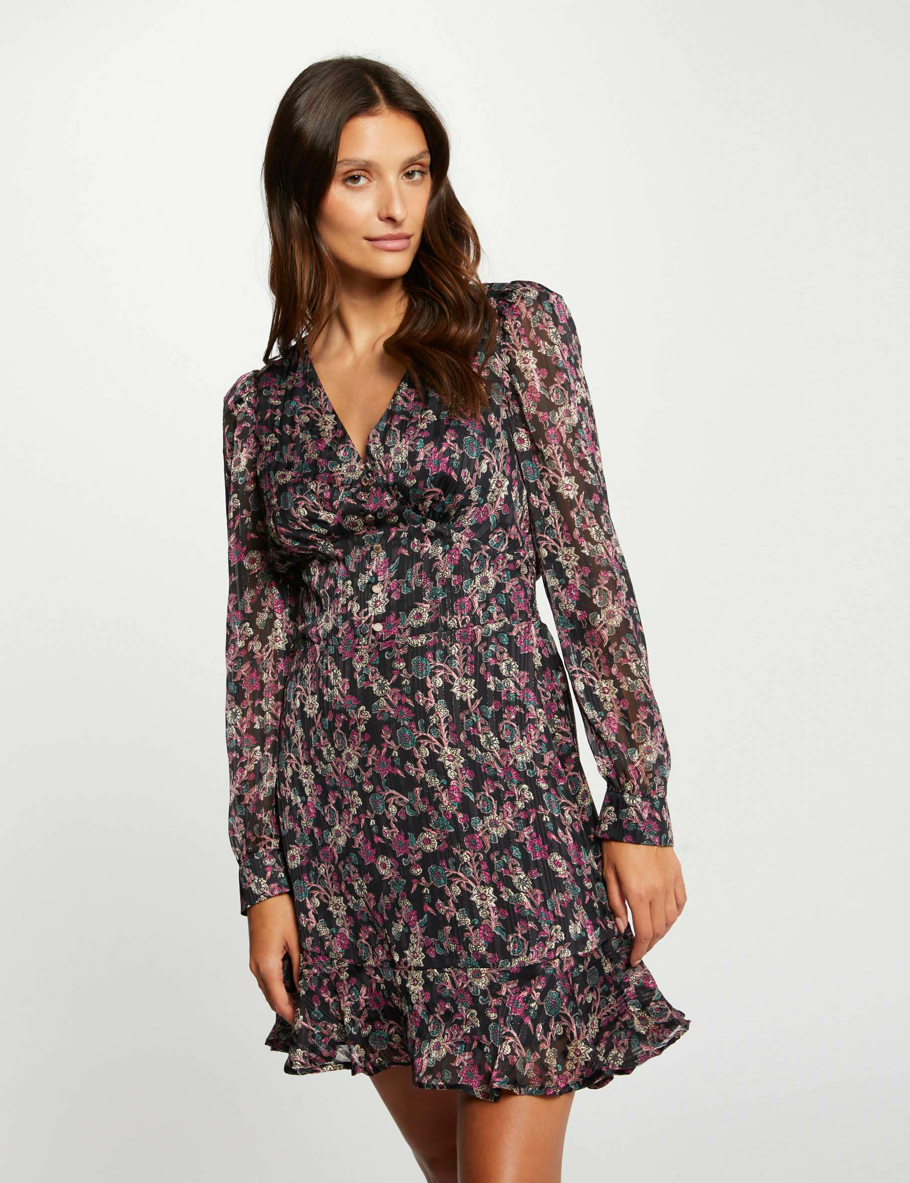 Robe cintrée imprimé floral multico femme
