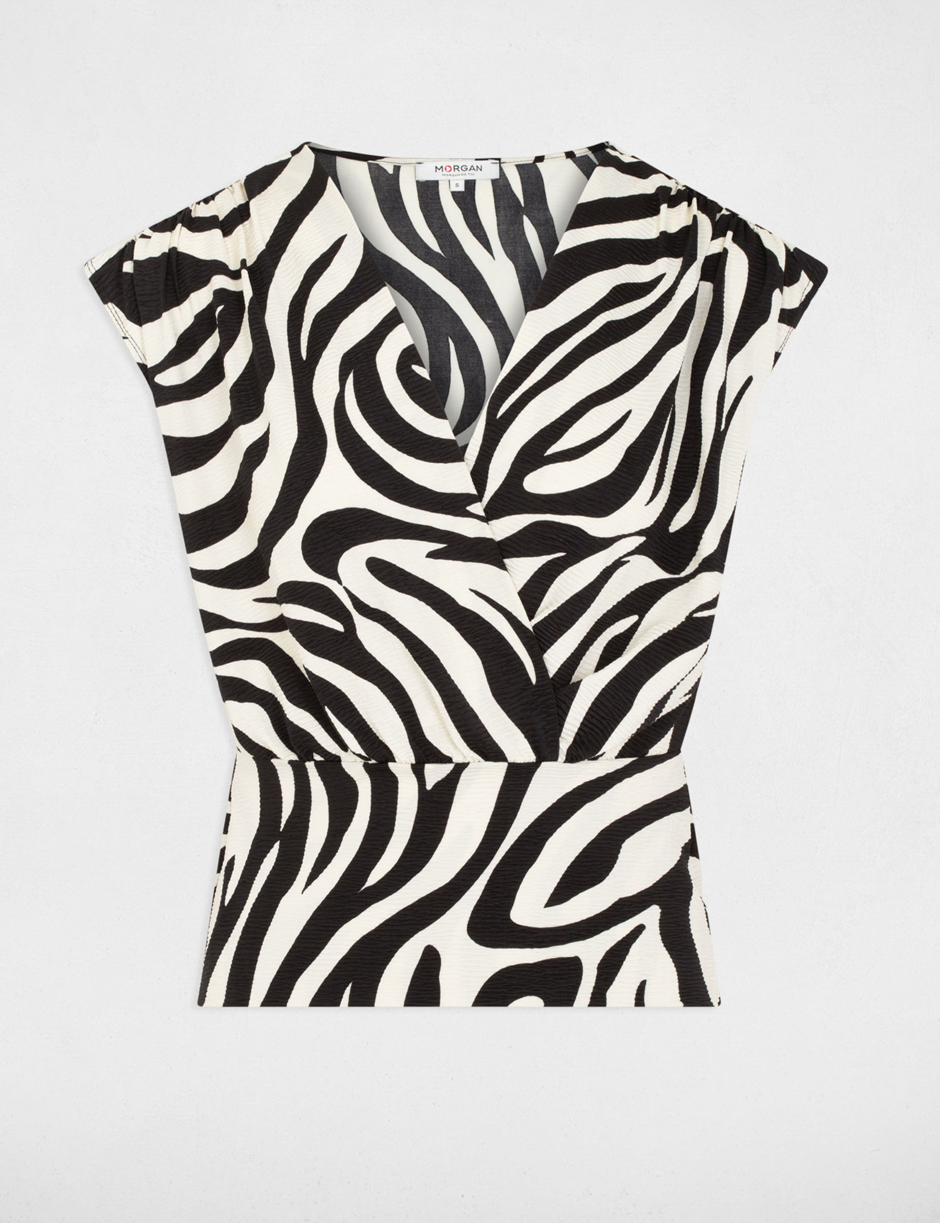 T-shirt imprimé zèbre multico femme