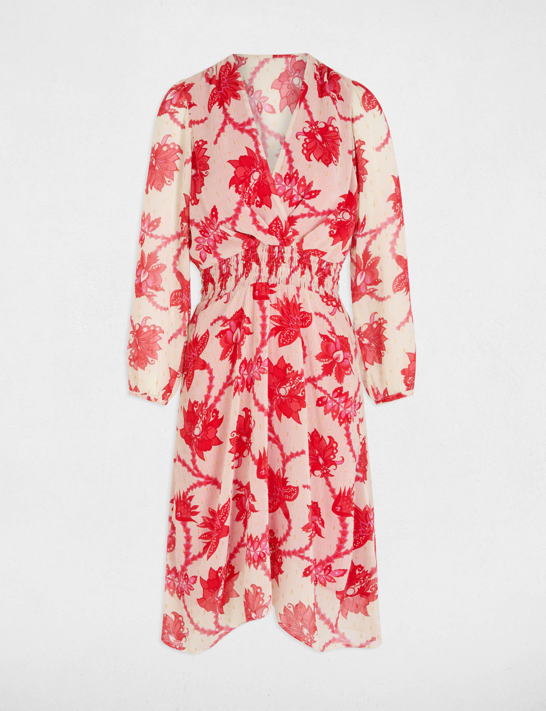 Robe &eacute;vas&eacute;e imprim&eacute;e multicolore femme