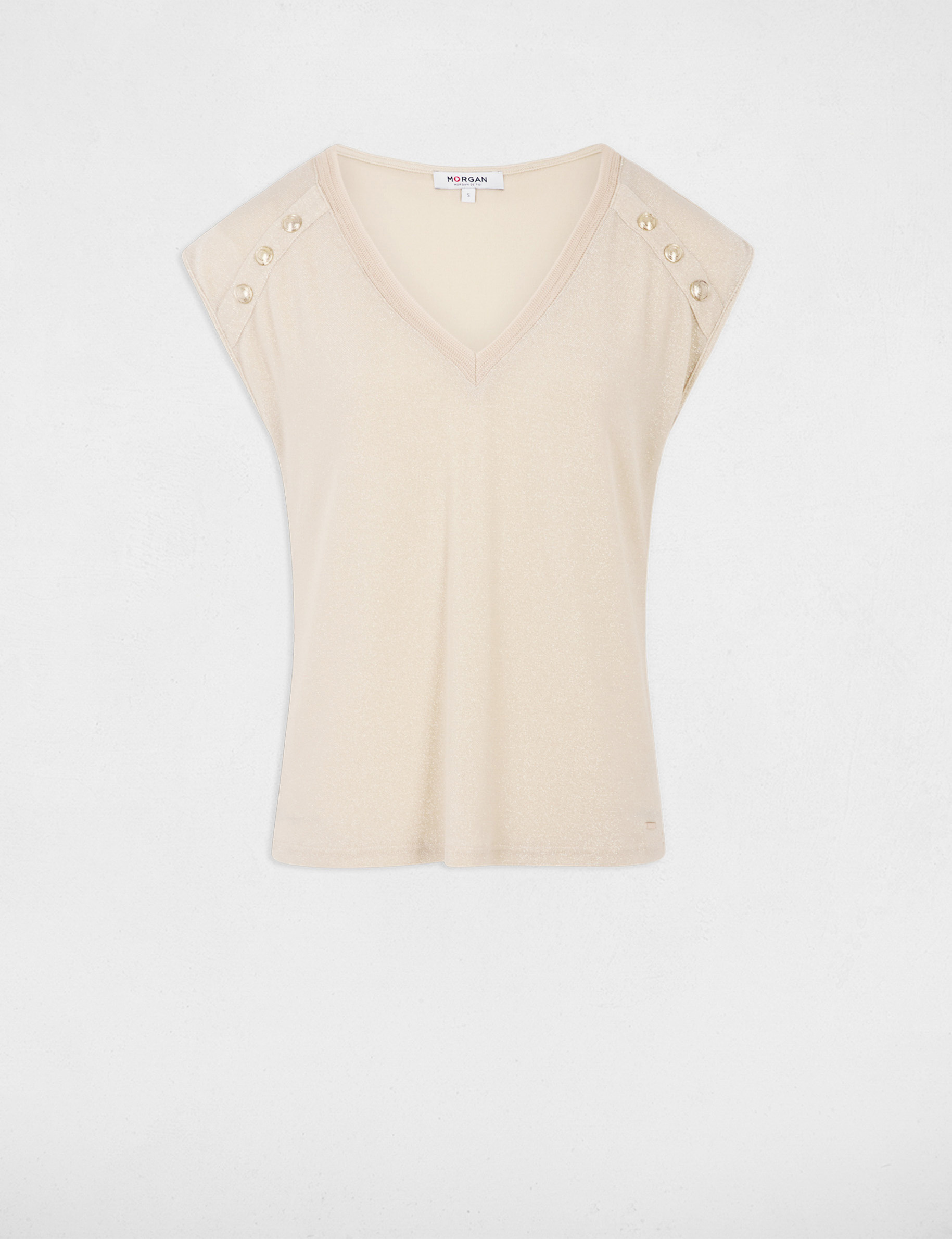 t shirt manches courtes beige femme T-shirt manches courtes beige femme