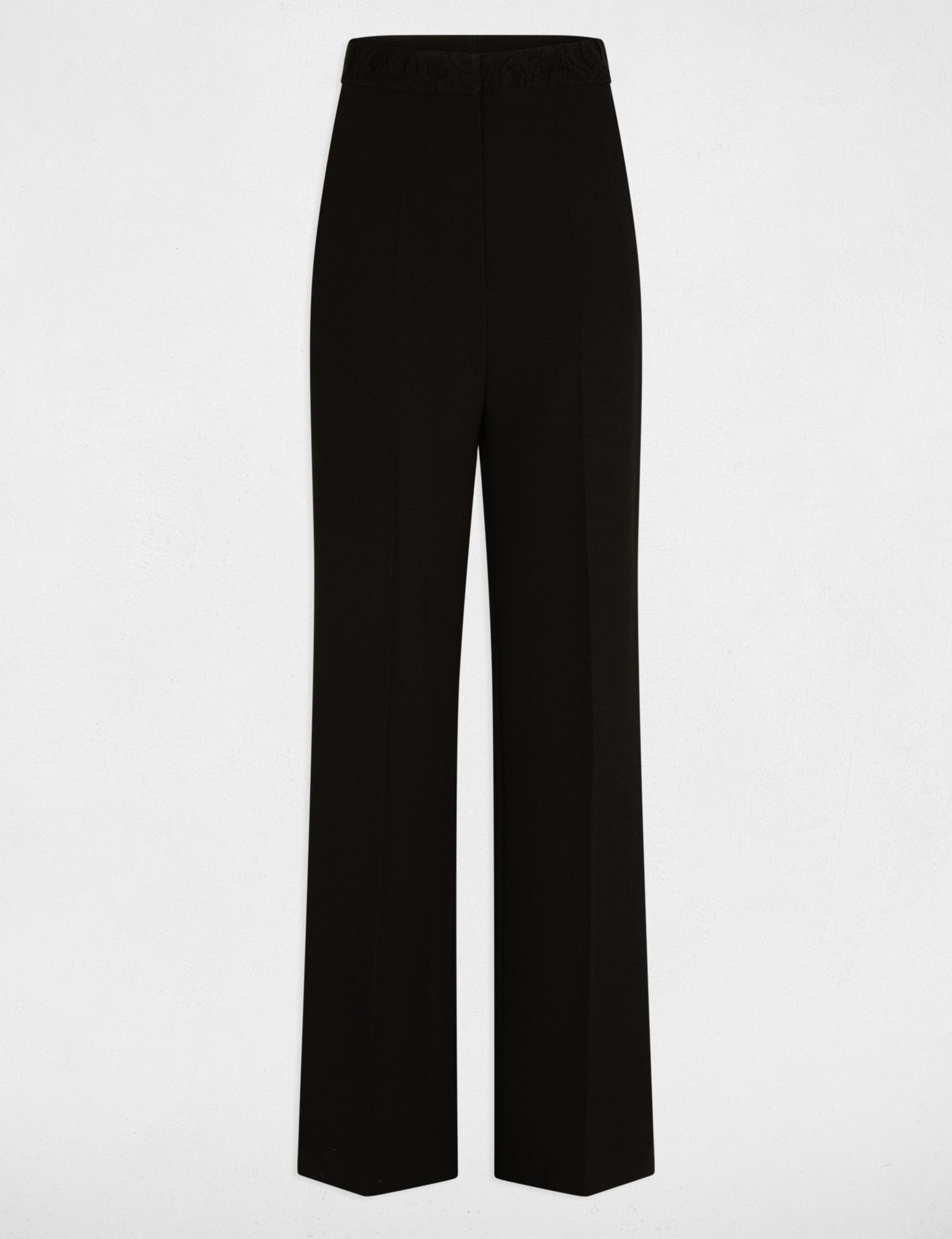 pantalon flare a pinces noir femme Pantalon flare à pinces noir femme