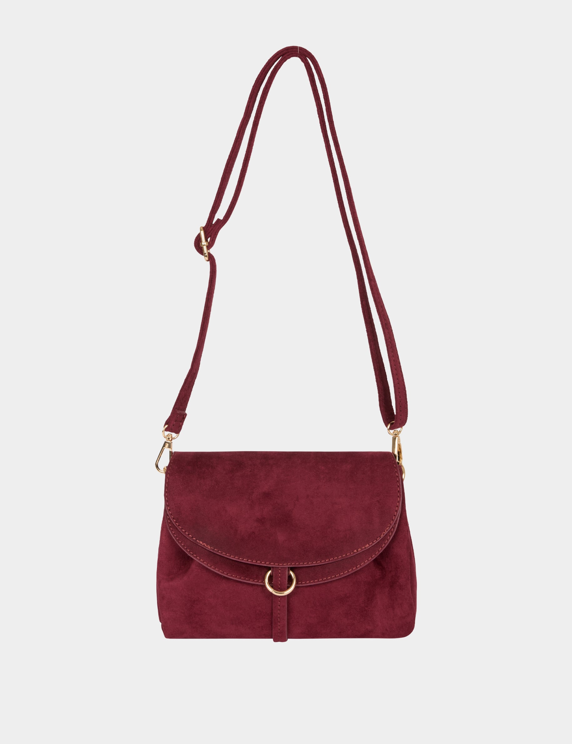 Sac souple su&eacute;dine rouge femme