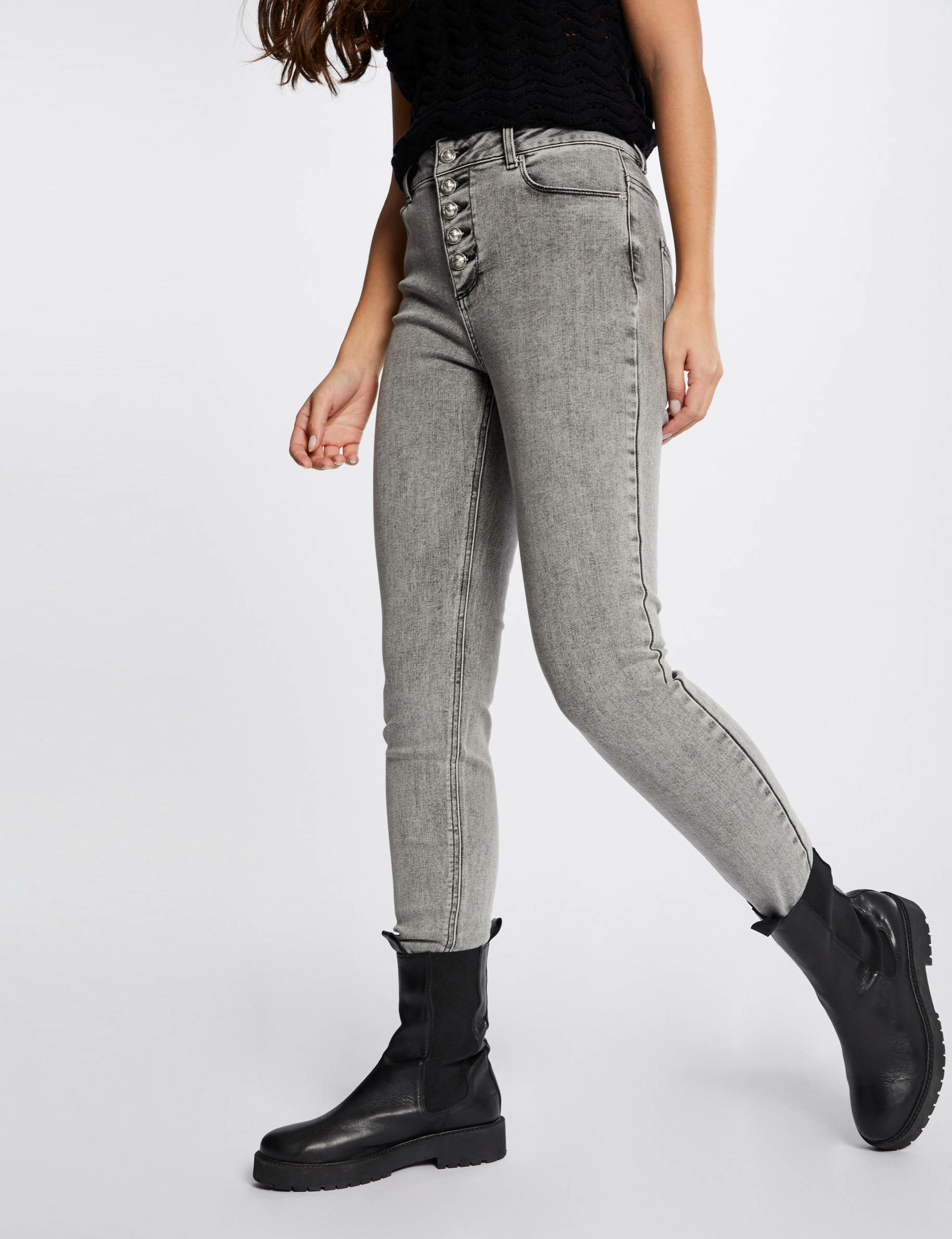Jean Miss Me Skinny - Taille 24x30 - Bleu Moyen, Coutures Dorées - NEUF Avec Étiquettes