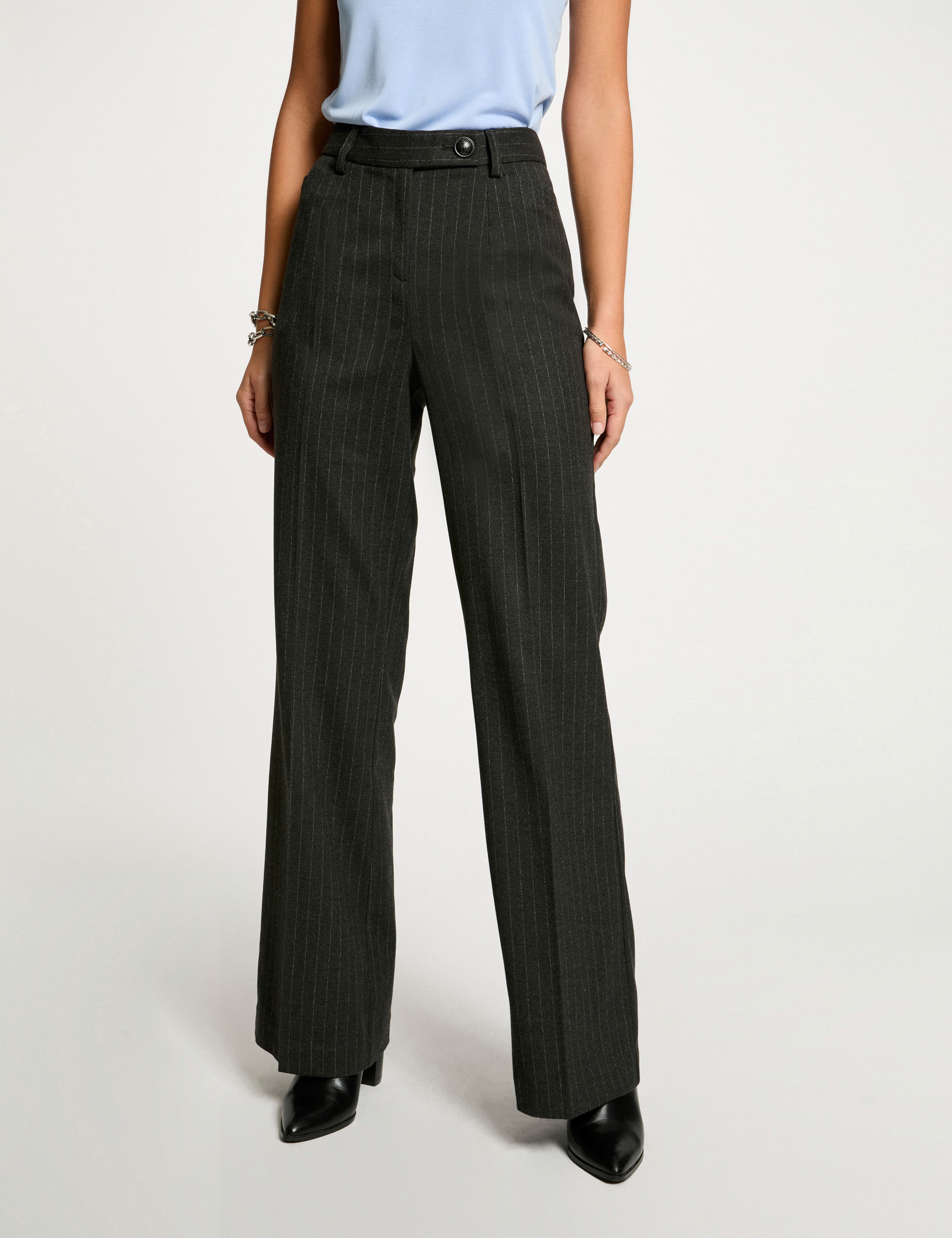Pantalon femme en polyester gris BM Taille 16 L25 ordinaire