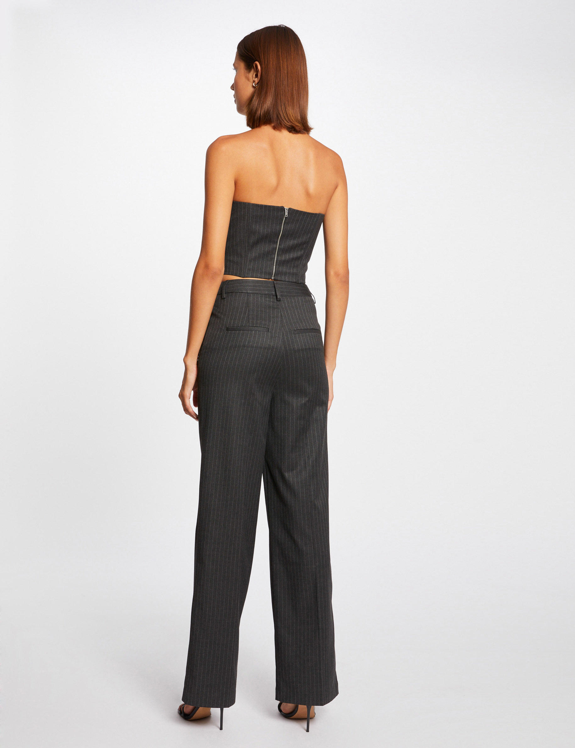 Pantalon large hotsell a rayure femme