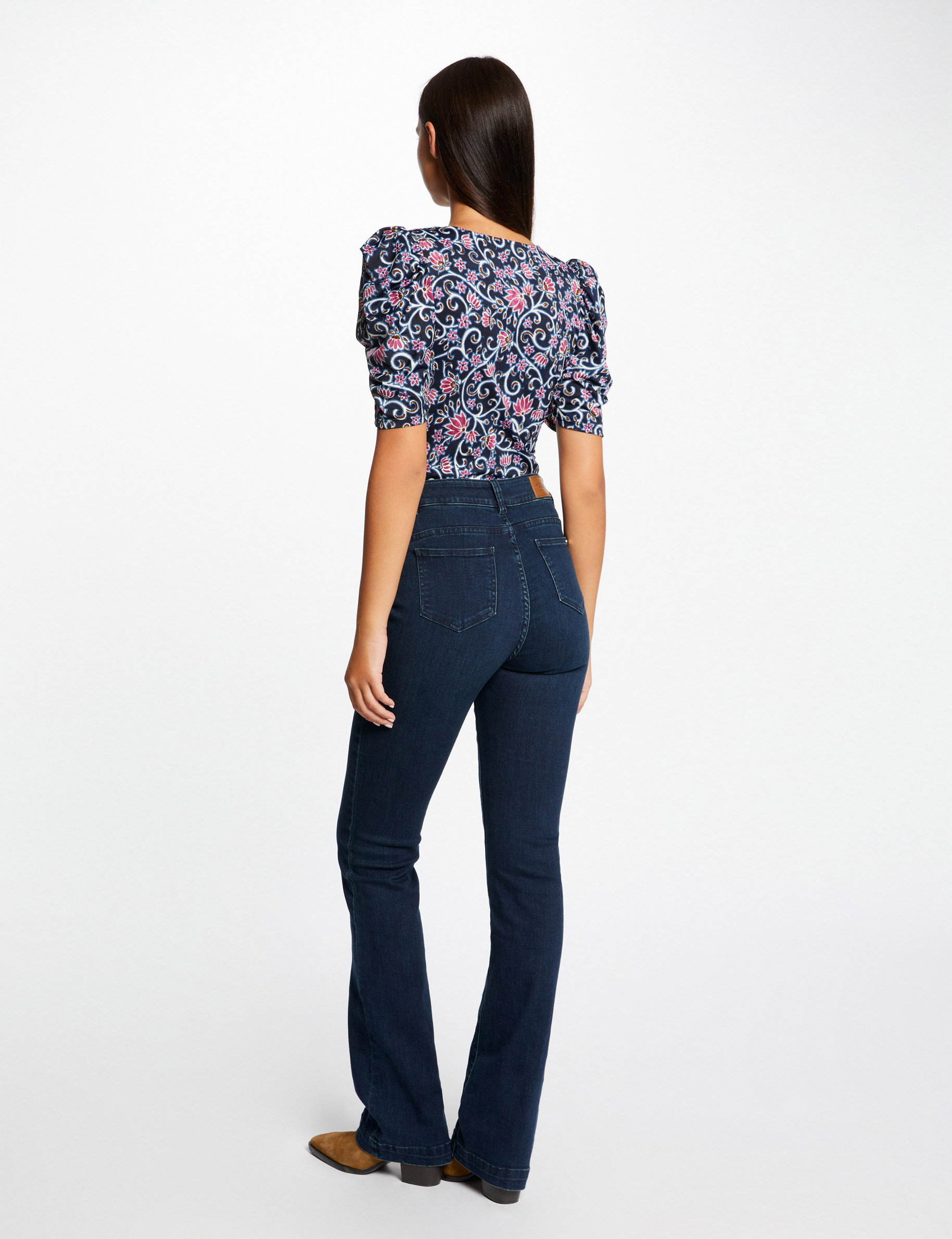 t shirt manches courtes imprime floral multico femme T-shirt manches courtes imprimé floral multico femme