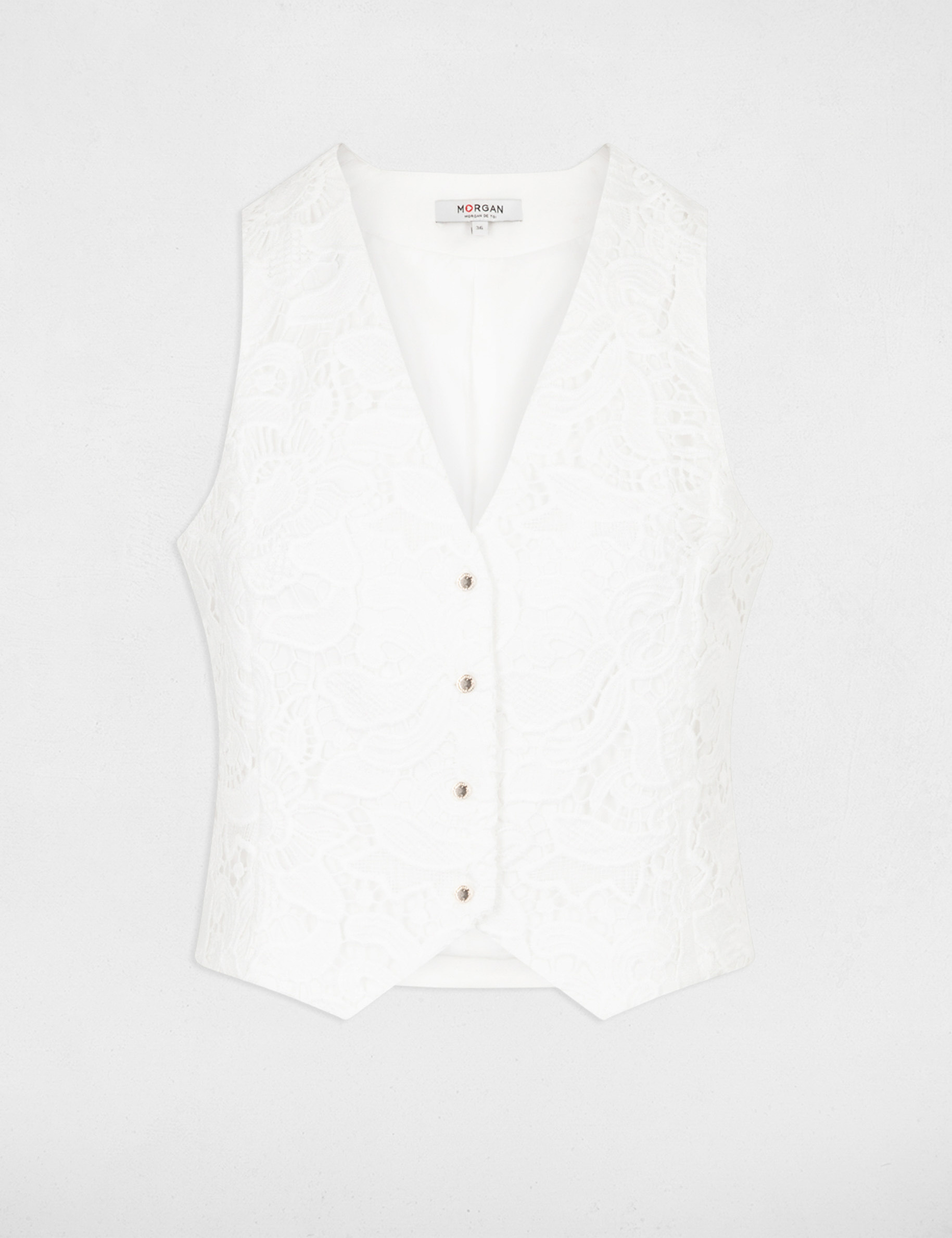 gilet sans manches dentelle ivoire femme Gilet sans manches dentelle ivoire femme