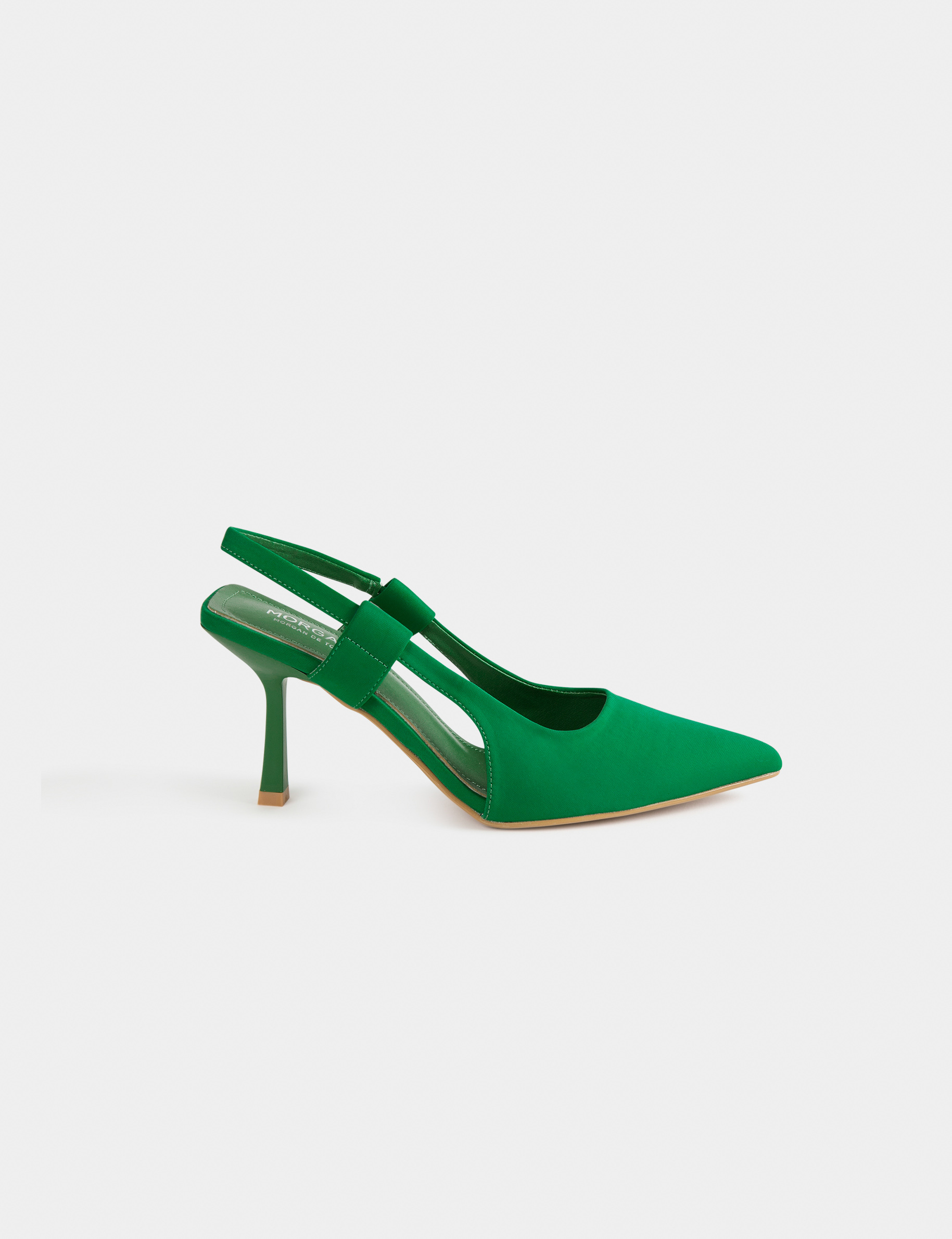 Escarpins à talons bobines vert femme