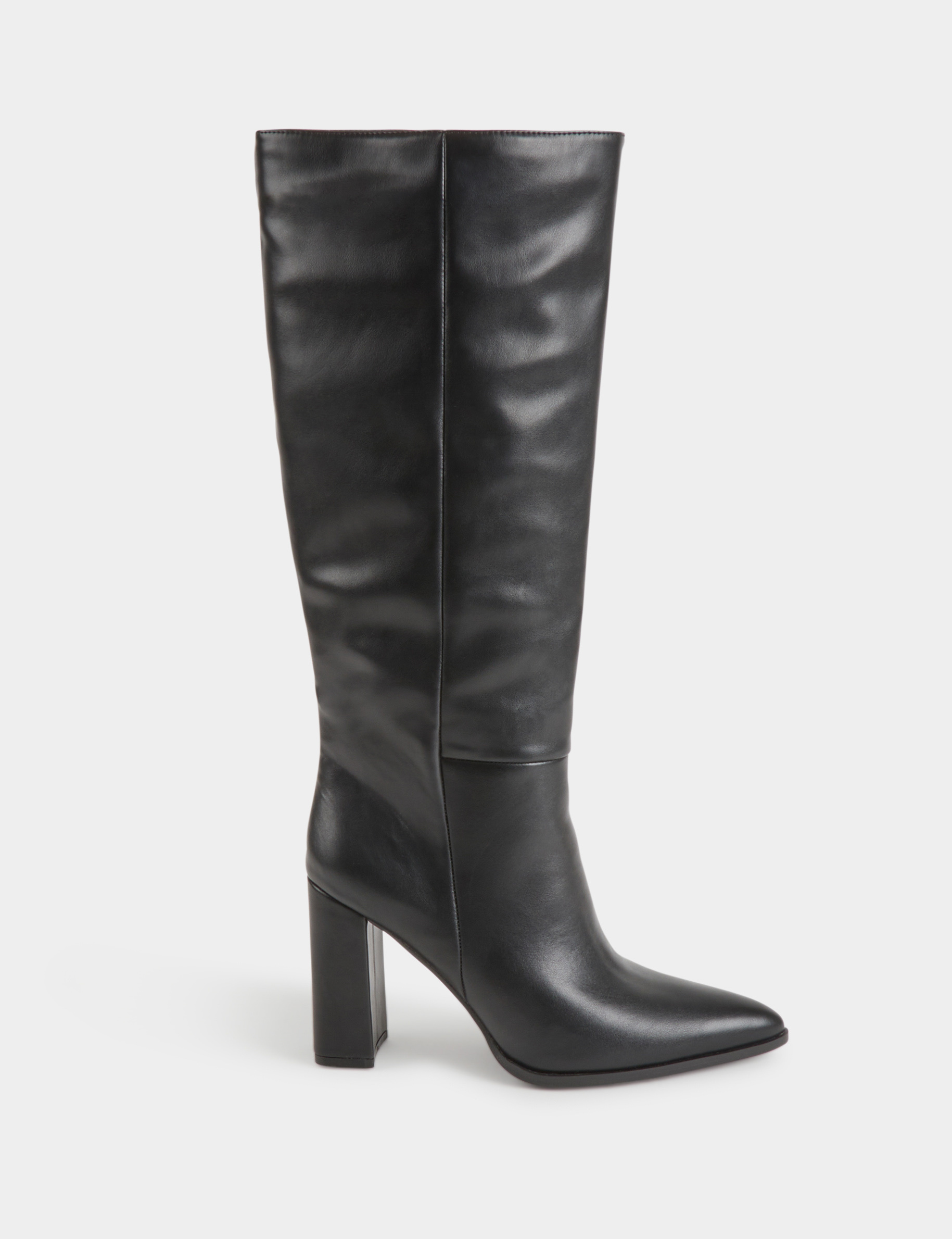Bottes &agrave; talons et bouts pointus noir femme
