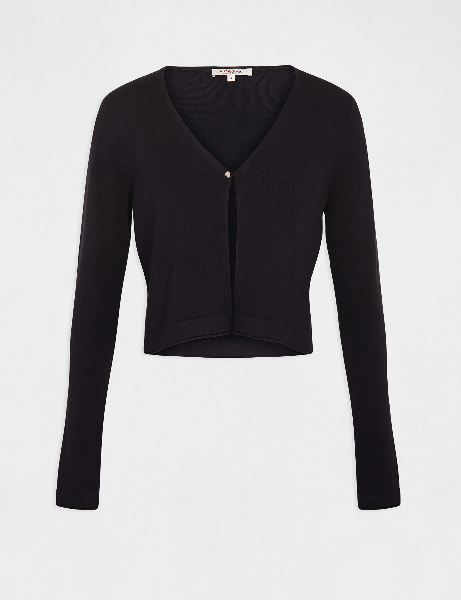 Gilet manches longues à col en V marine femme Gilet manches longues à col en V marine femme
