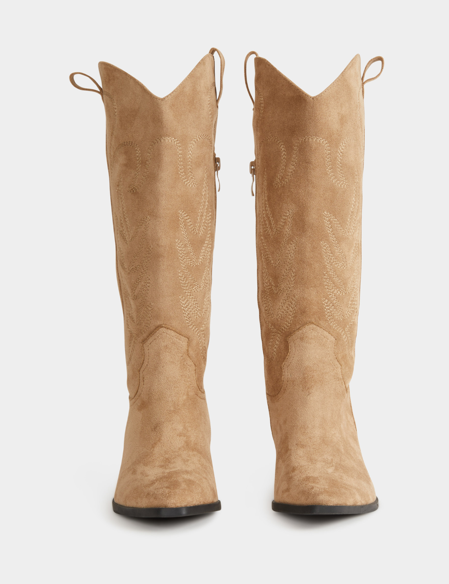 bottines western a talons sable femme Bottines western à talons sable femme