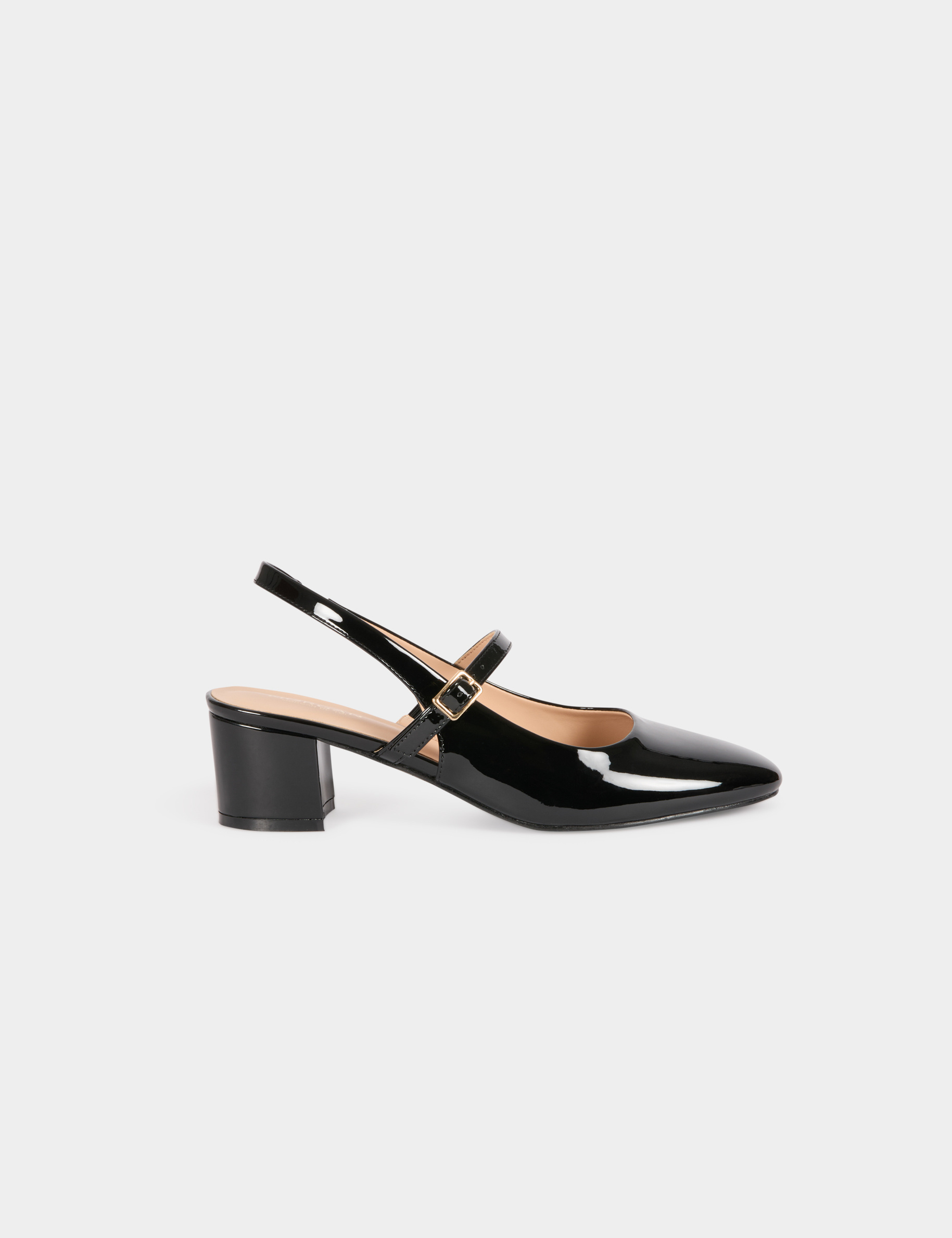 Sandales &agrave; talon noir femme