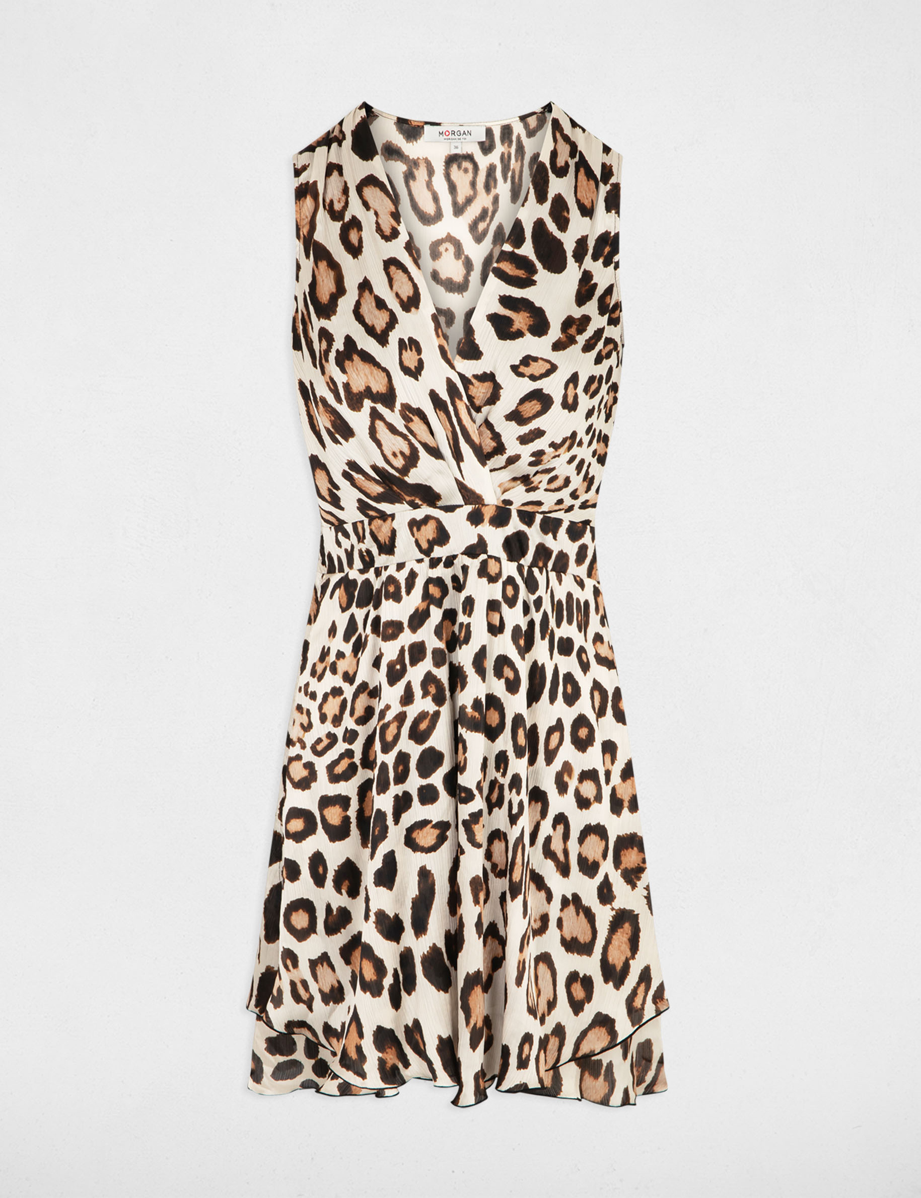 Robe courte evasee imprimee multico femme Morgan