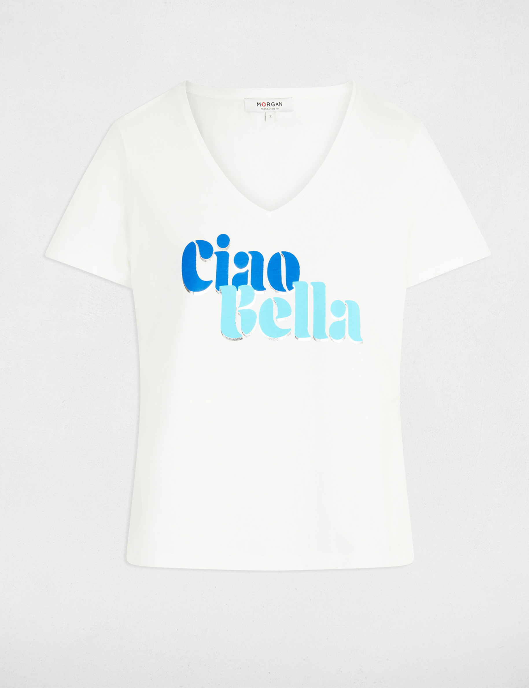 t shirt a inscription blanc femme T-shirt à inscription blanc femme