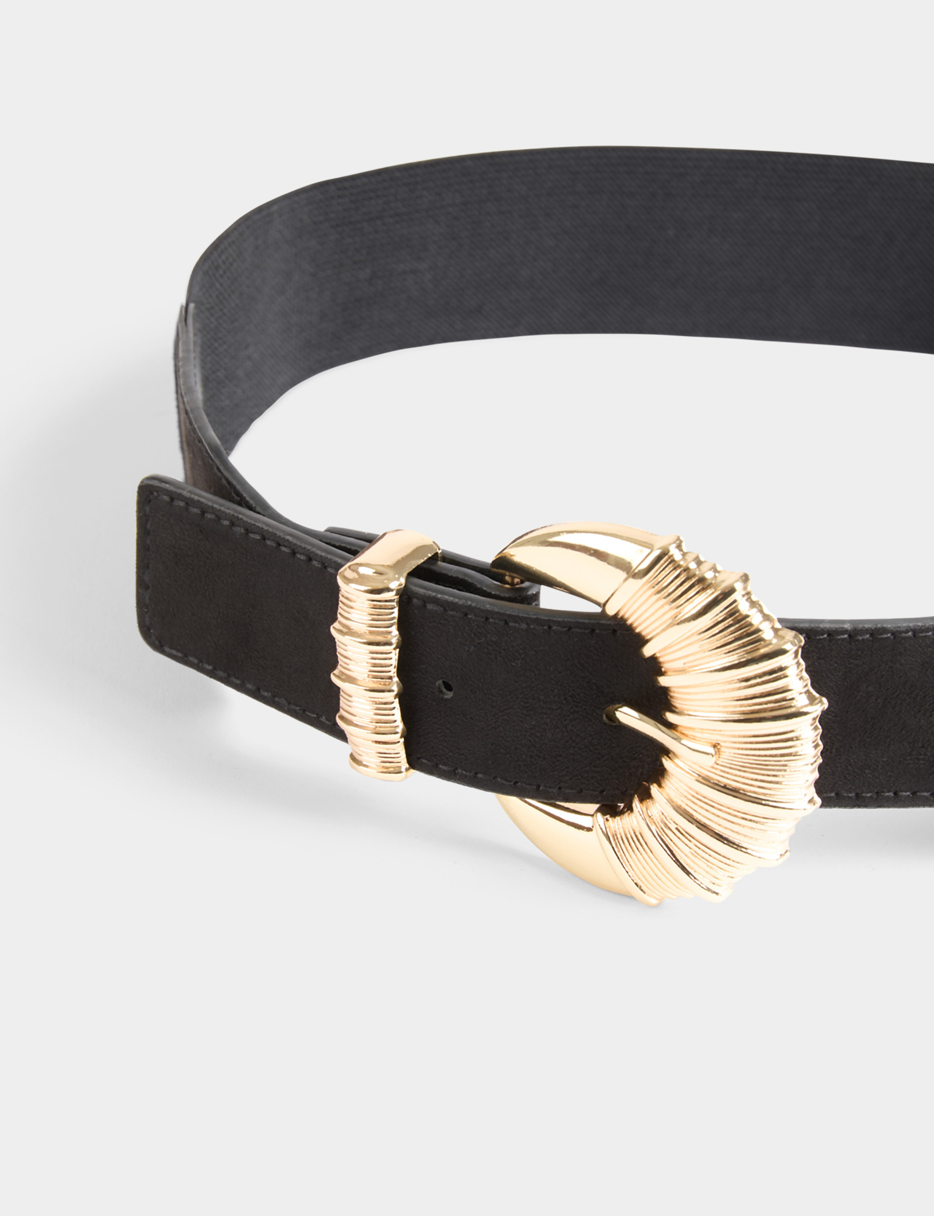 ceinture elastiquee boucle noir femme Ceinture élastiquée boucle noir femme