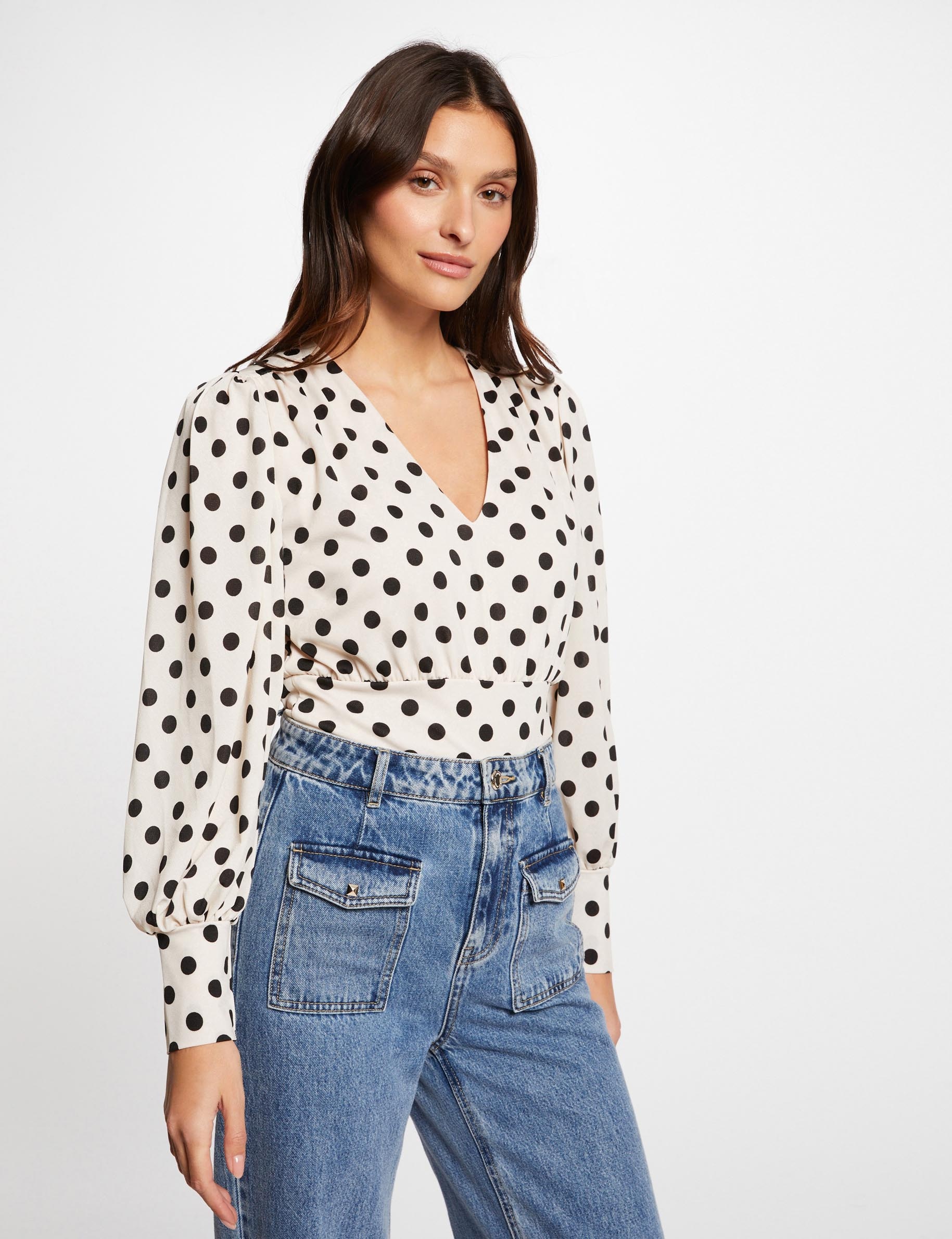 Tee shirt on sale à pois femme