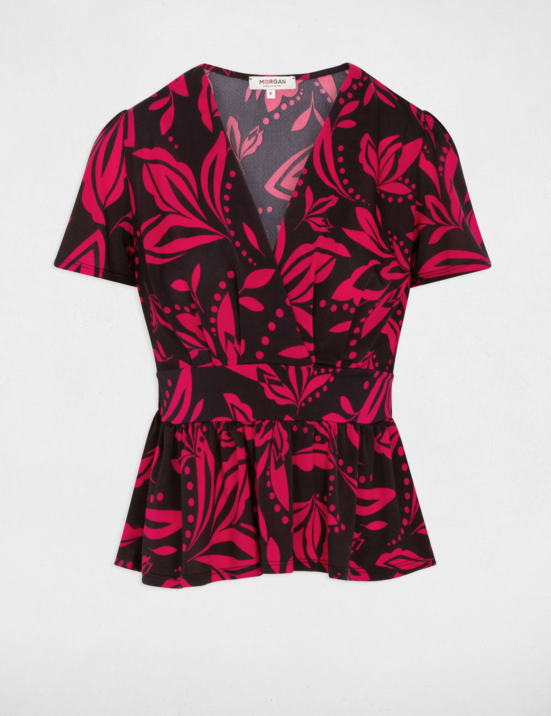 T-shirt imprim&eacute; v&eacute;g&eacute;tal multico femme