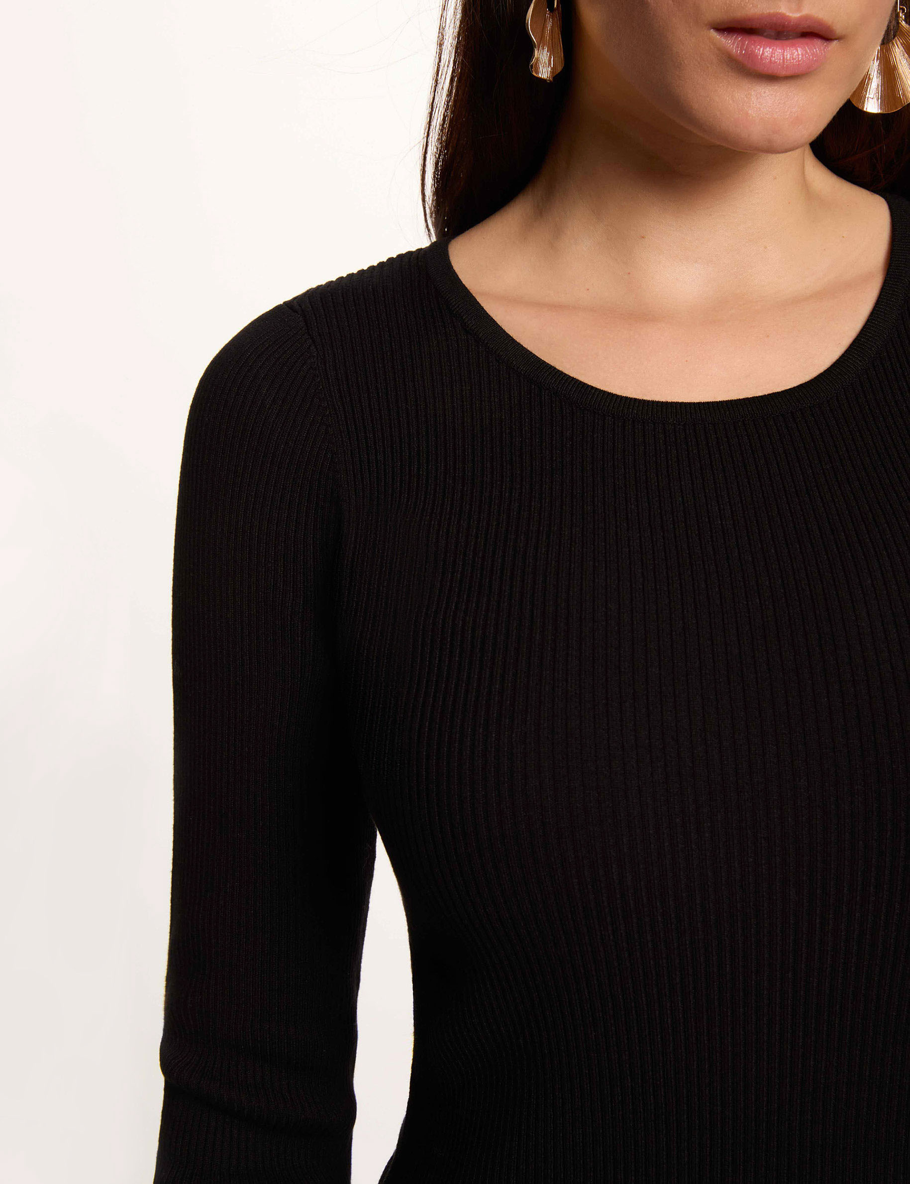 Robe courte tweed noir femme