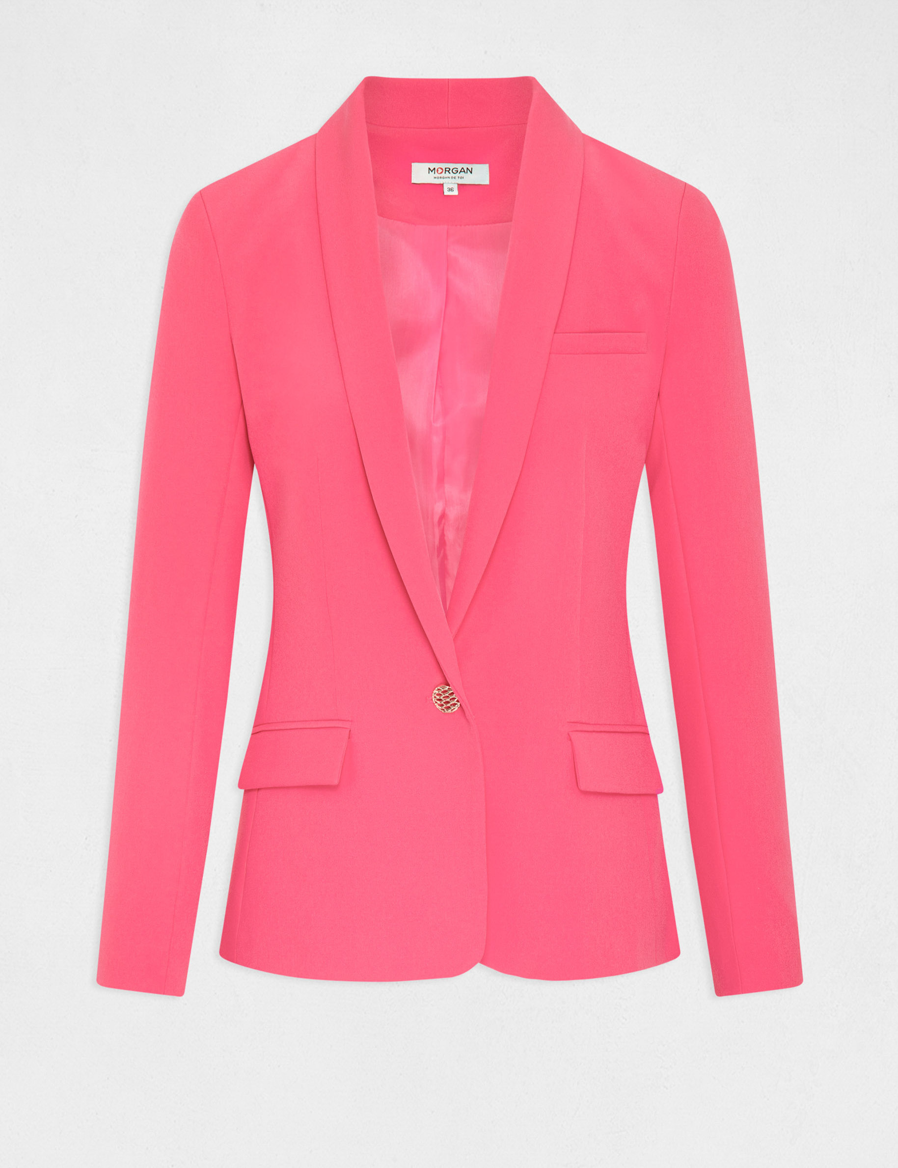 Veste cintrée boutonnée rose femme Veste cintrée boutonnée rose femme
