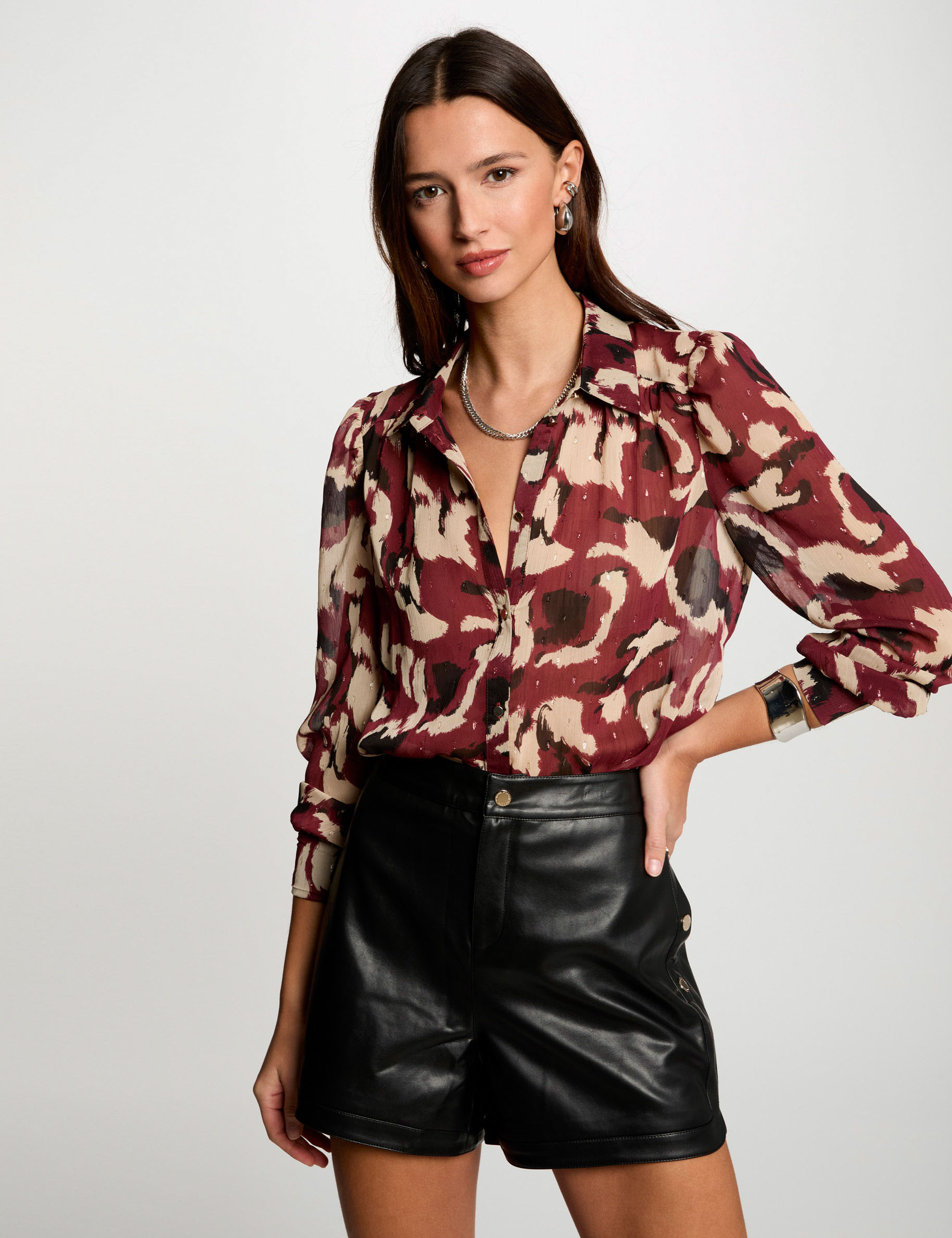 chemise manches longues multicolore femme Chemise manches longues multicolore femme