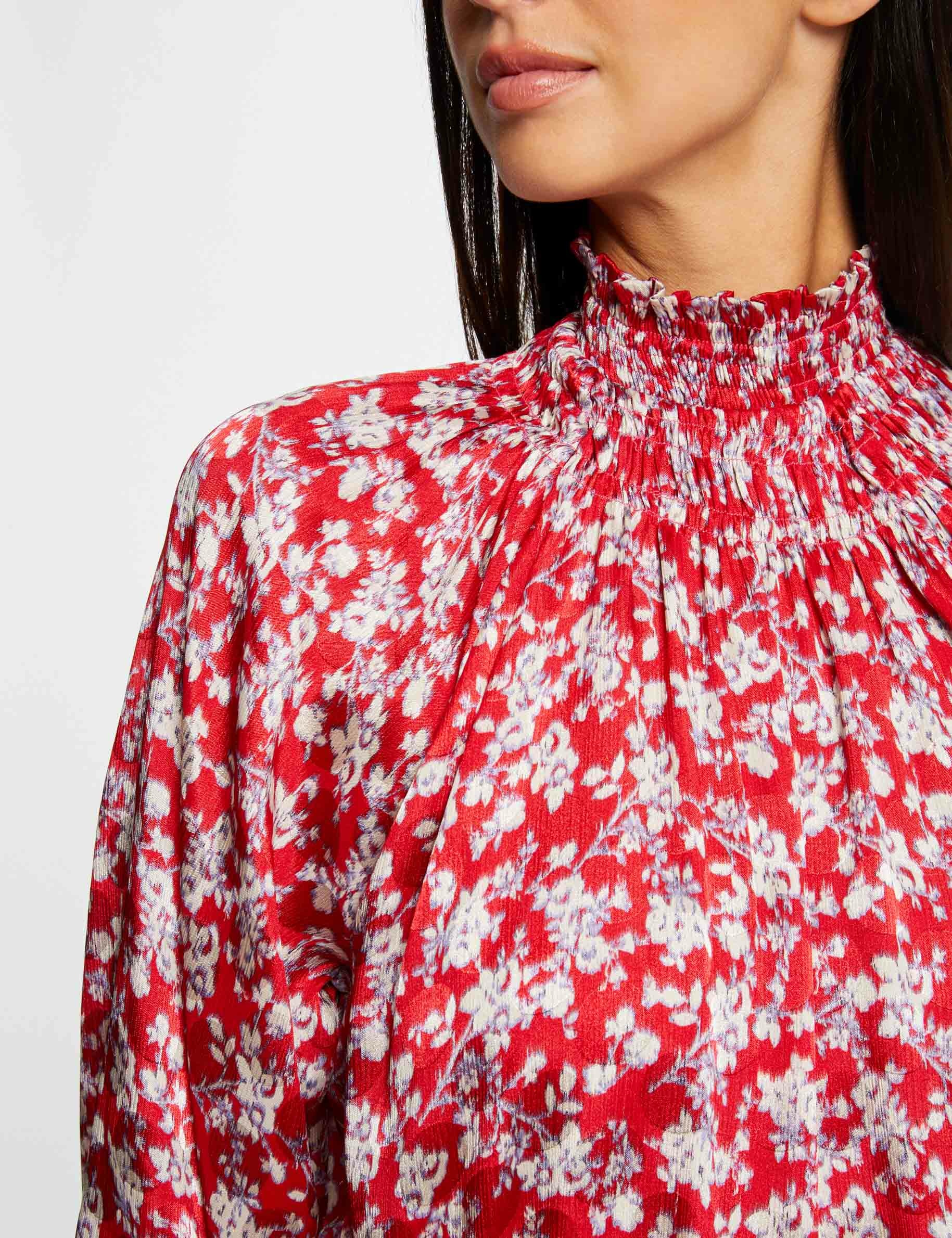 Blouse manches longues imprimé floral multico femme