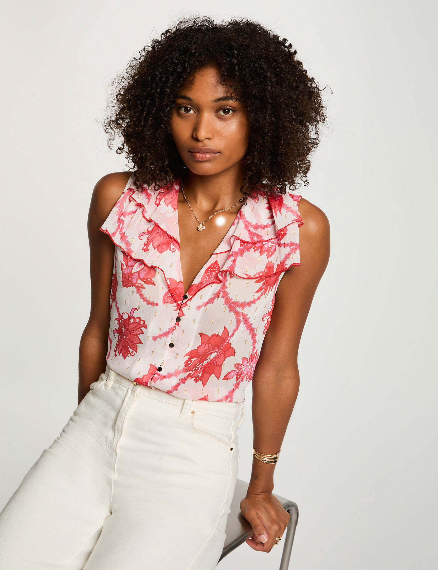 CARDIGAN SANS MANCHE LEJICKY sable