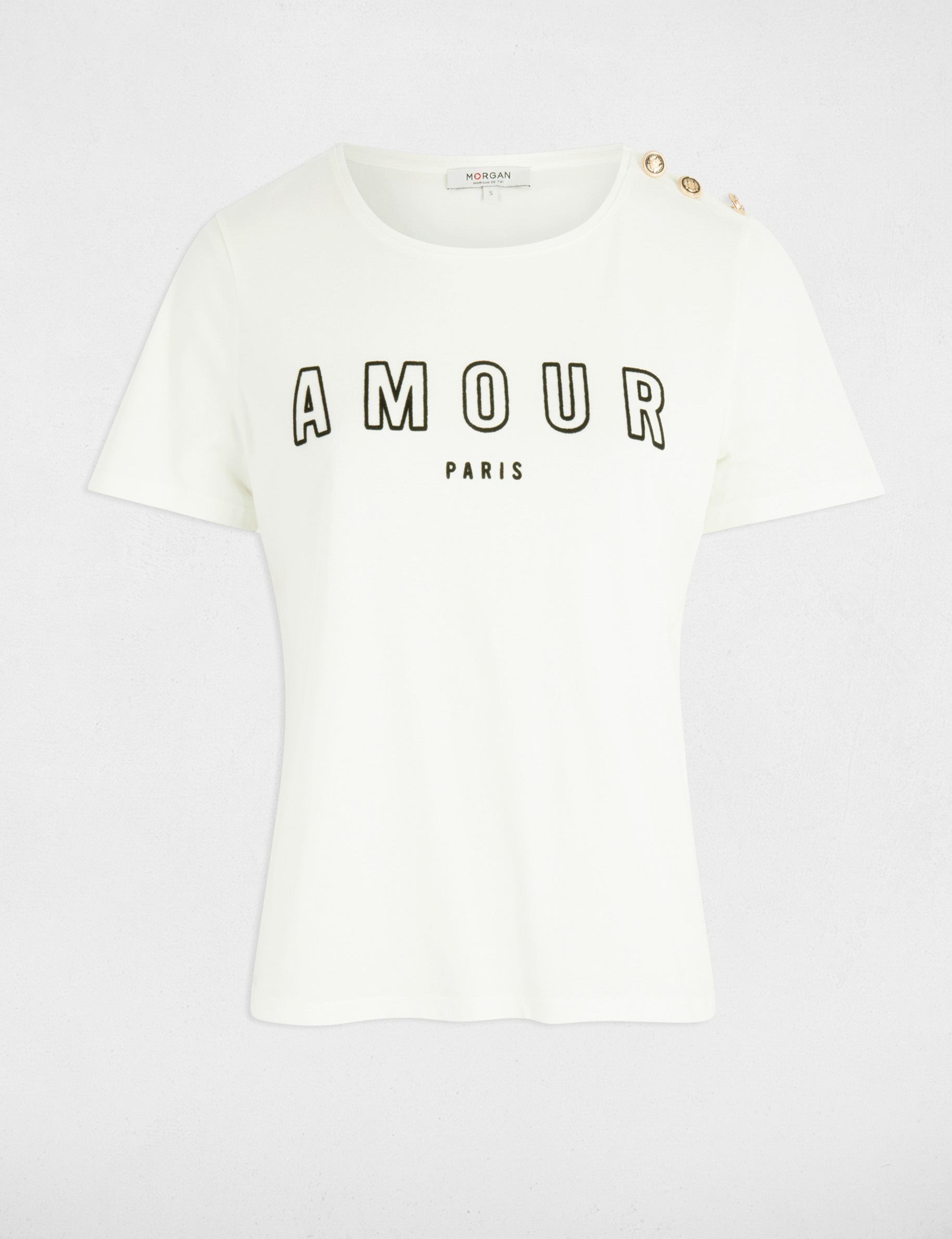 t shirt a inscription blanc femme T-shirt à inscription blanc femme