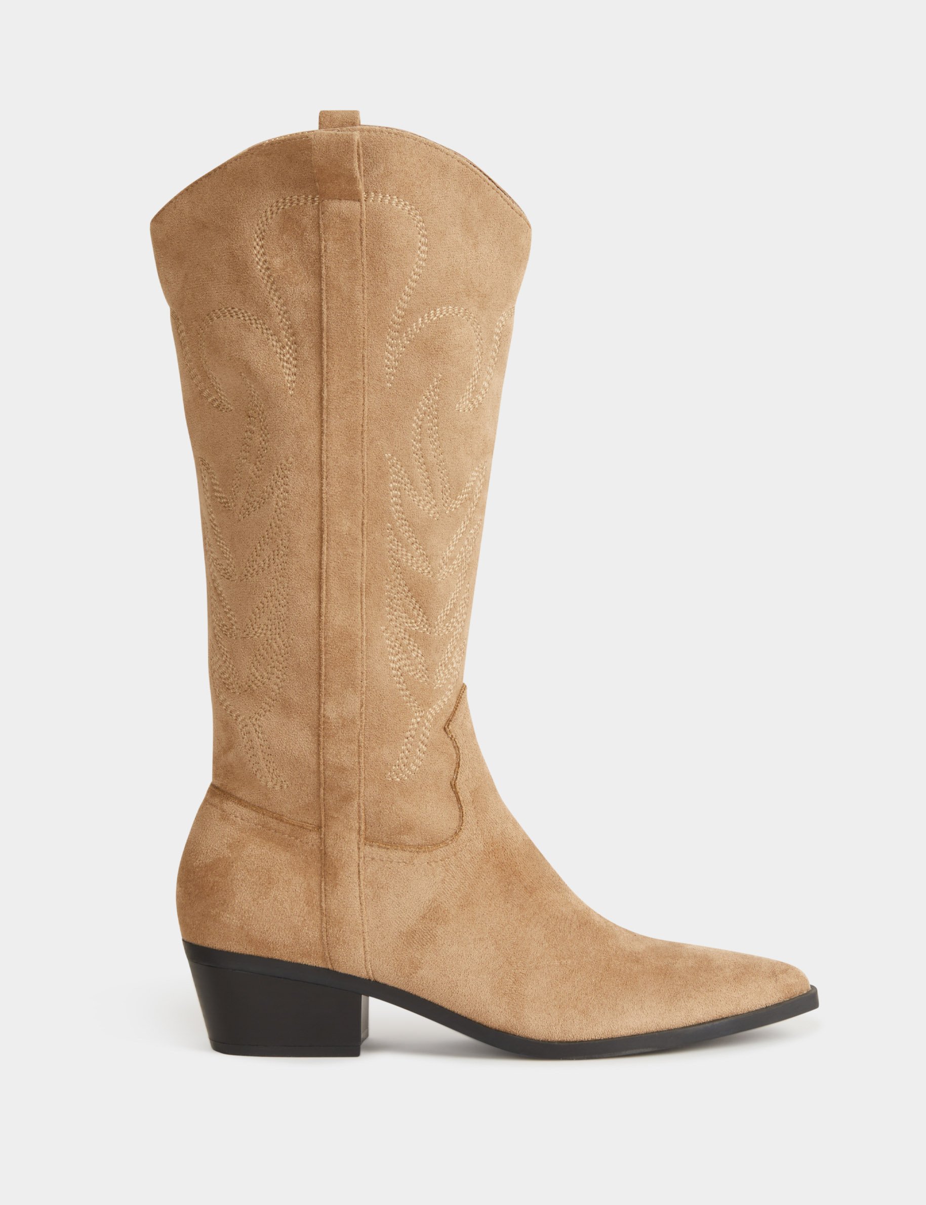 bottines western a talons sable femme Bottines western à talons sable femme