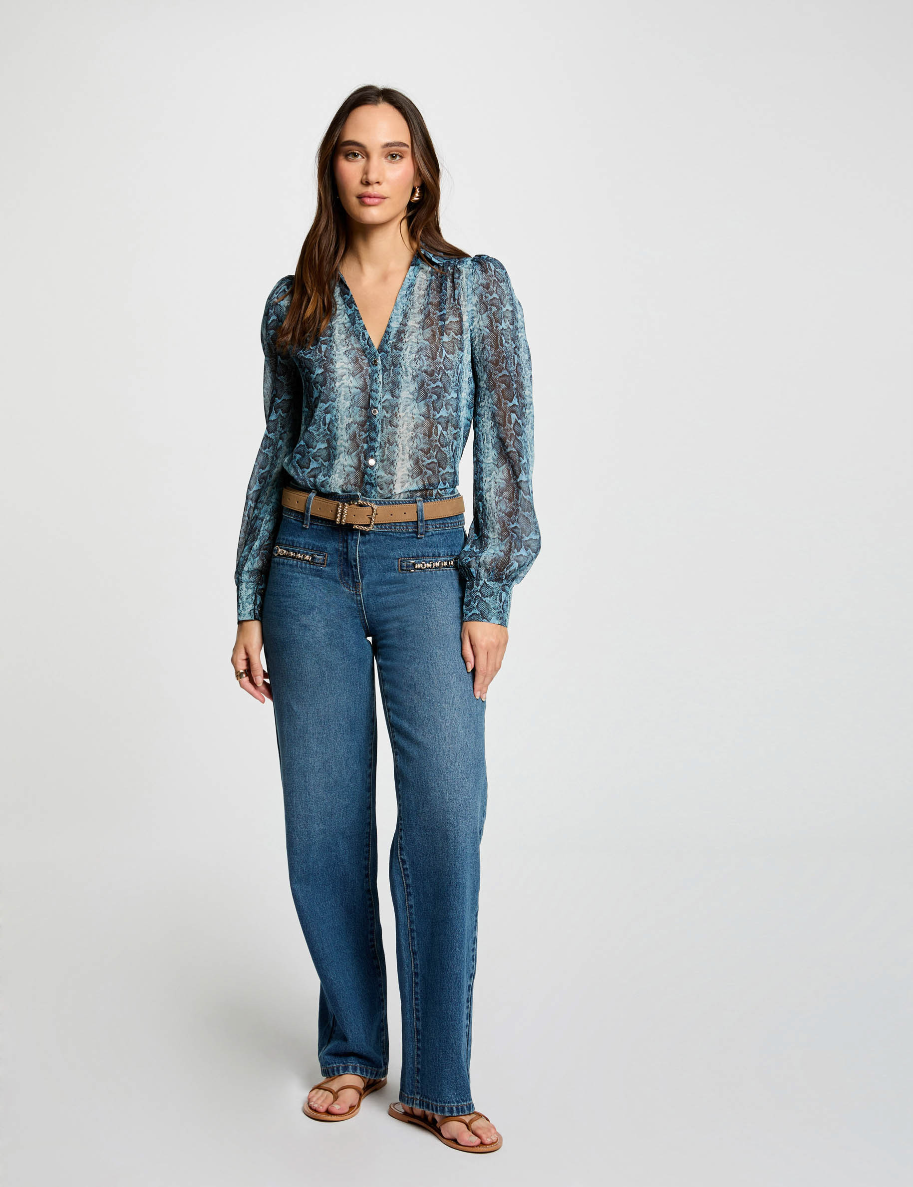Chemise manches longues multico femme Morgan