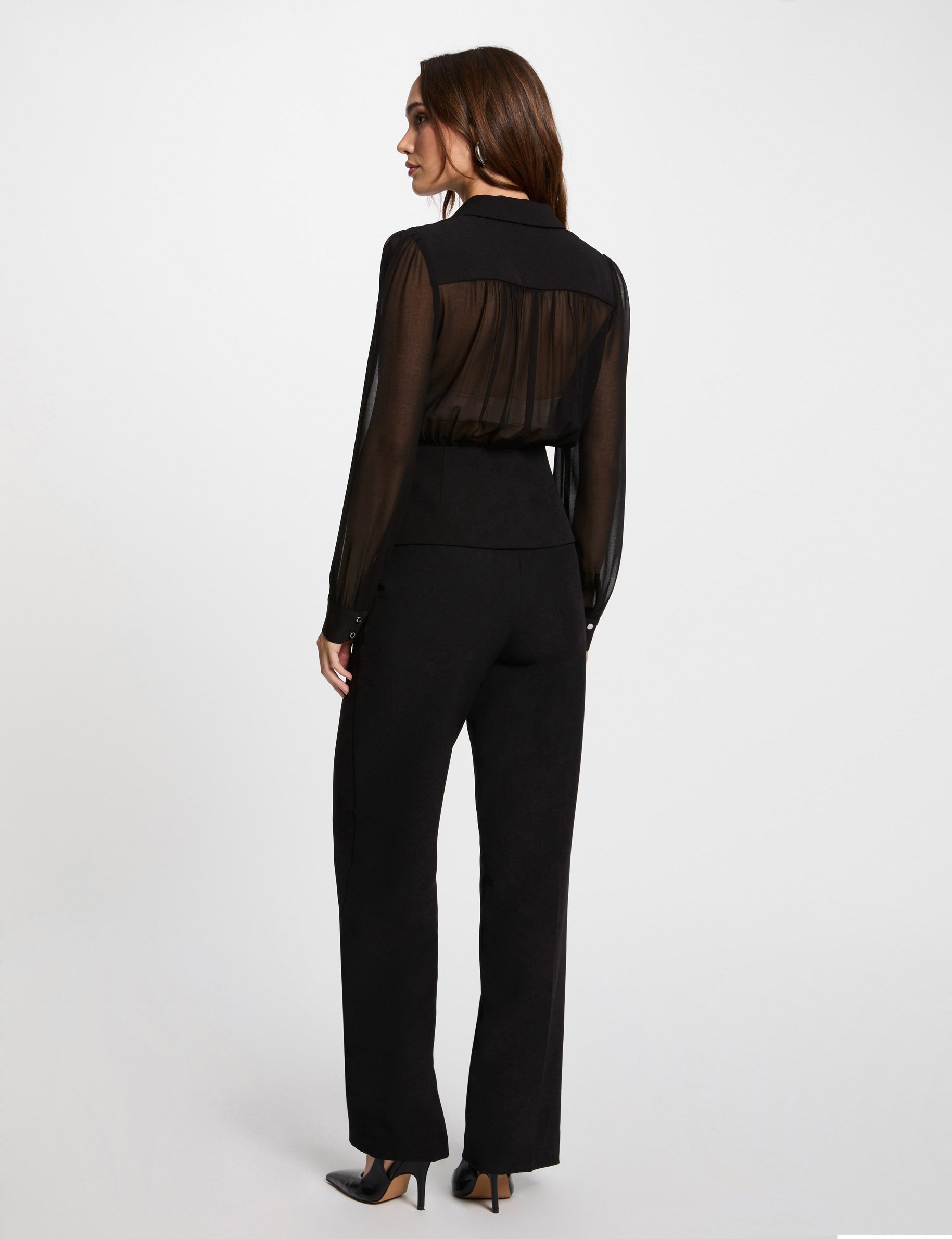 chemise manches longues noir femme Chemise manches longues noir femme