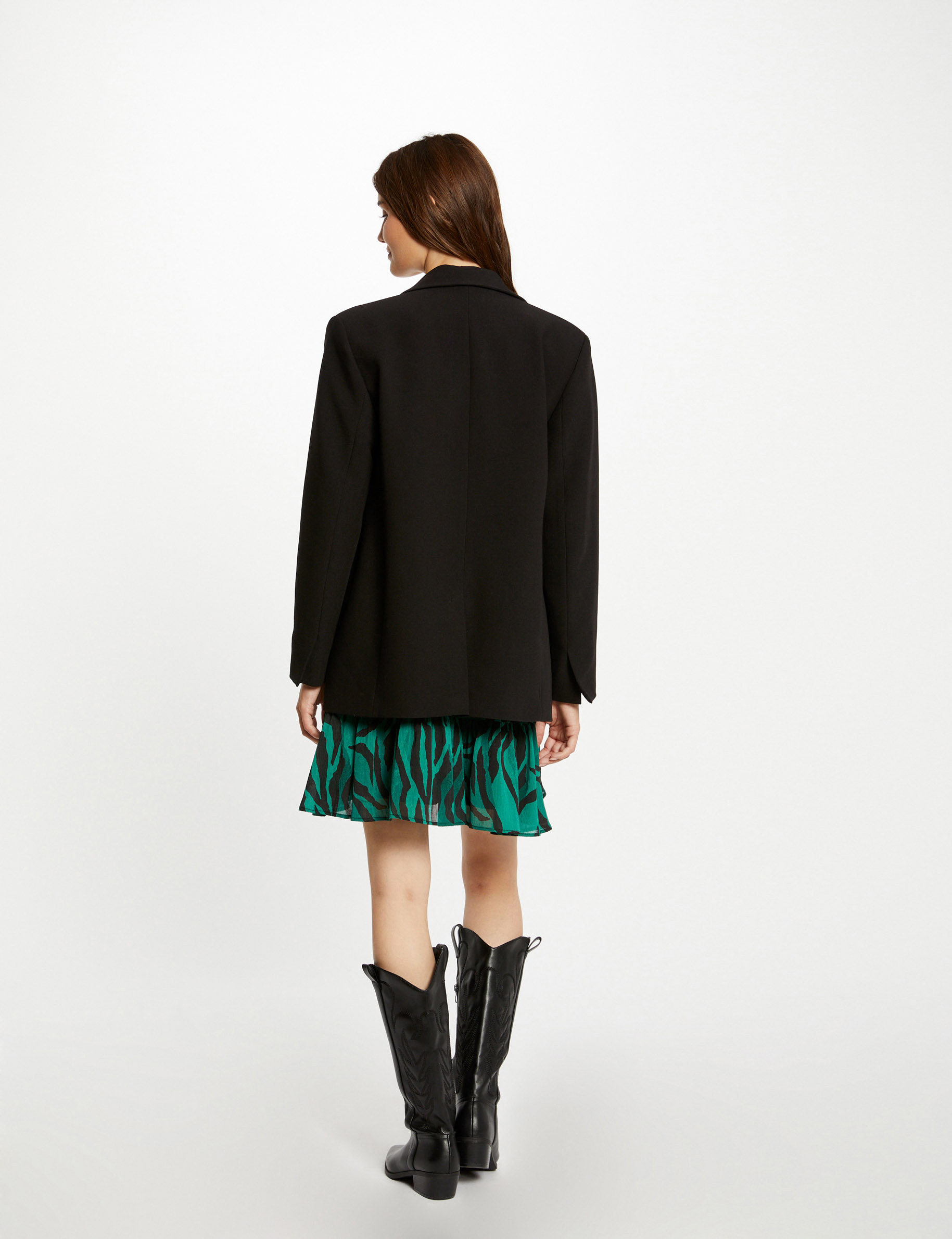 Veste tailleur oversize noir femme