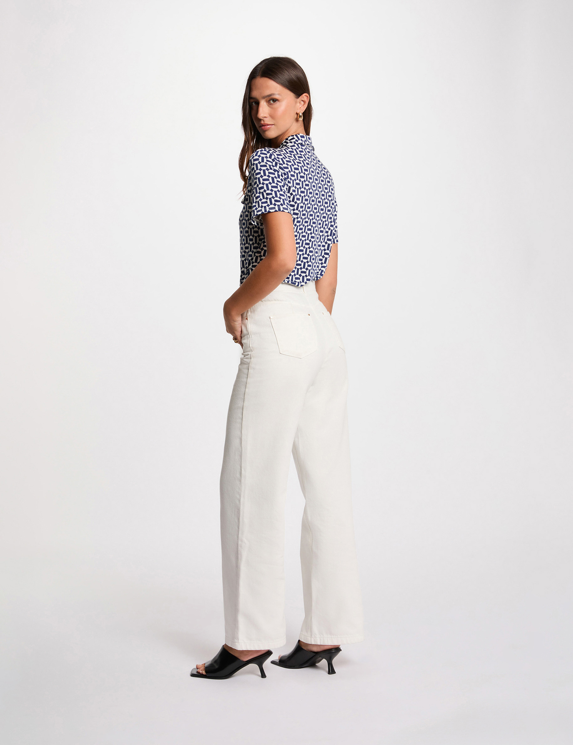blouse manches courtes blanc femme Blouse manches courtes blanc femme